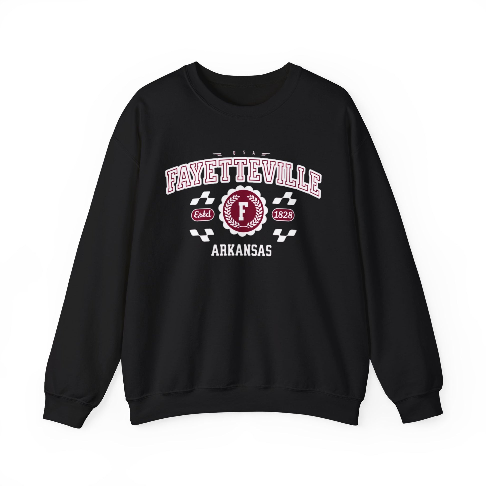 Vintage Fayetteville Arkansas AR Athletic Sports Design varsity pullover sweater Crewneck Sweatshirt - Jacketon