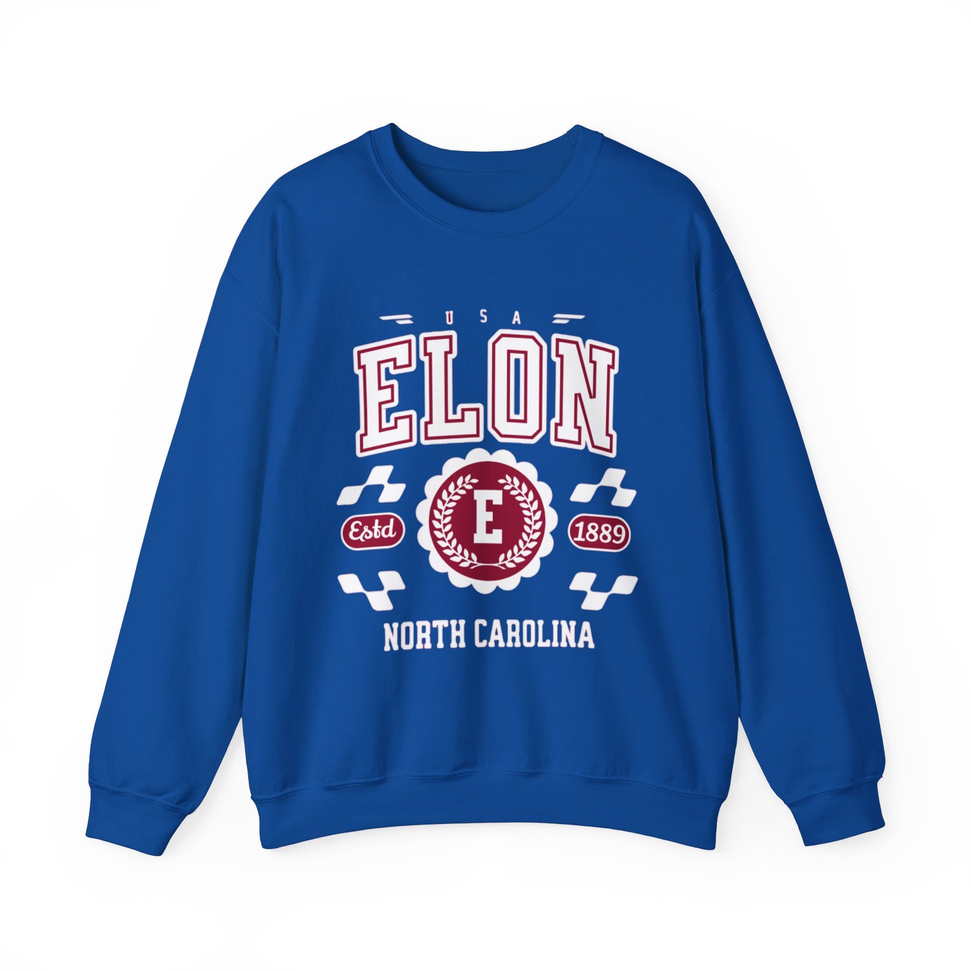 Vintage Elon North Carolina NC Athletic Sports Design varsity pullover sweater Crewneck Sweatshirt - Jacketon