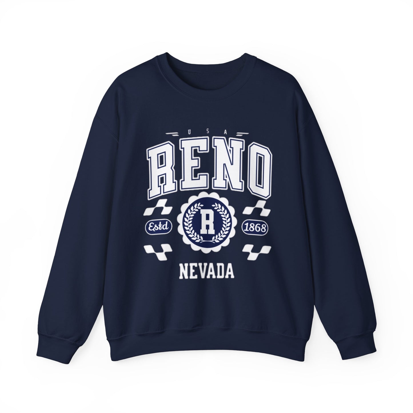 Vintage Reno Nevada Vintage Athletic Sports Design varsity pullover sweater  Crewneck Sweatshirt - Jacketon