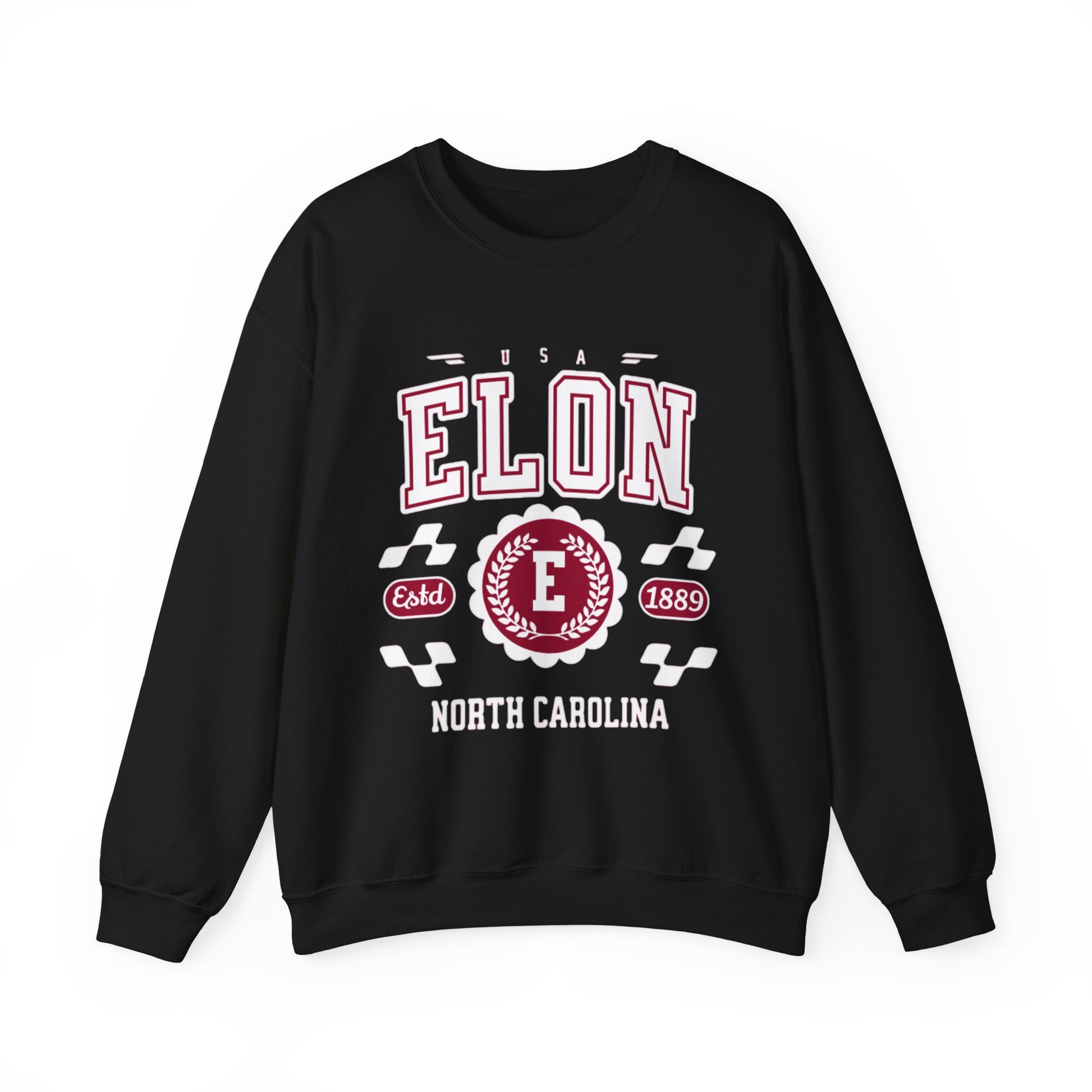Vintage Elon North Carolina NC Athletic Sports Design varsity pullover sweater Crewneck Sweatshirt - Jacketon