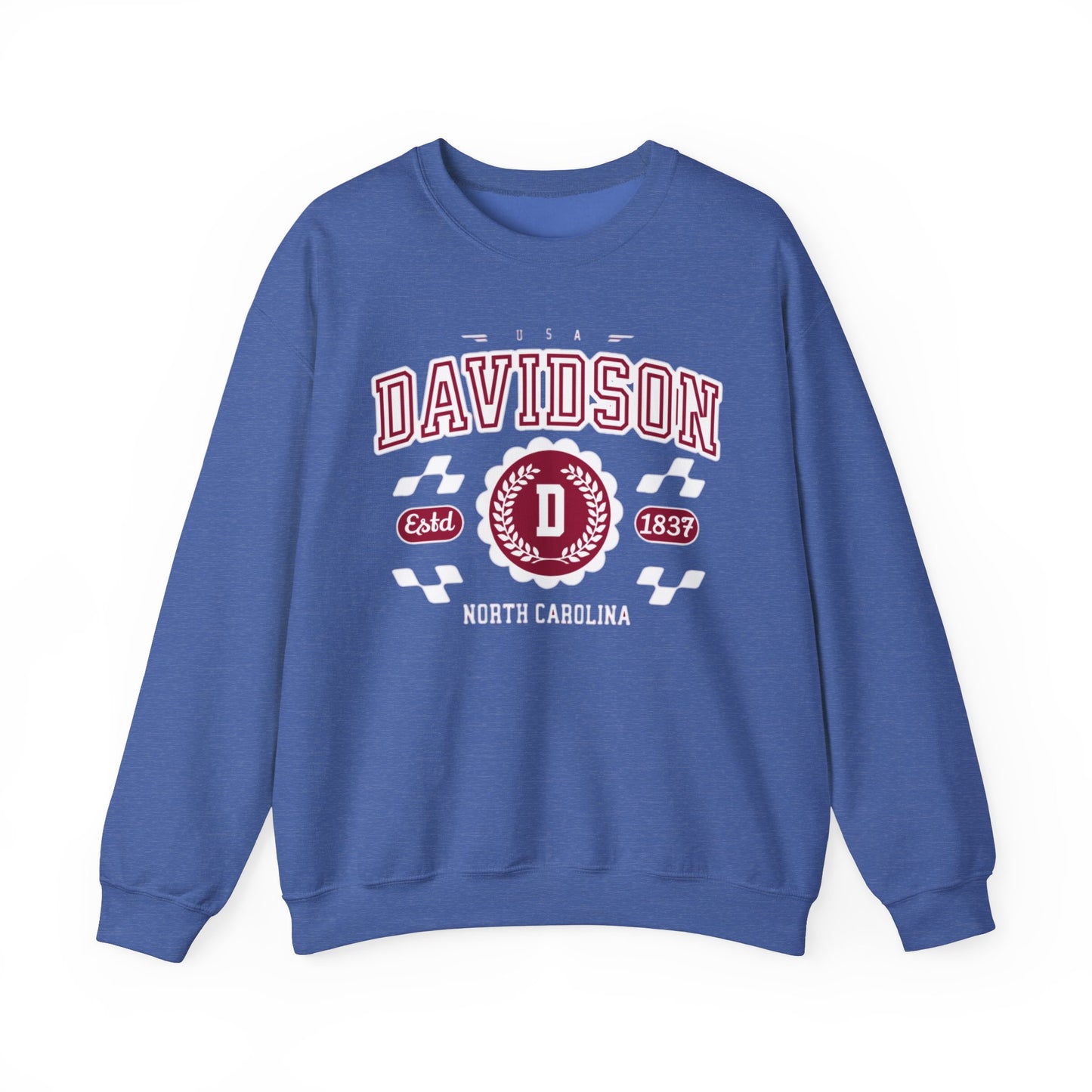 Vintage Davidson North Carolina NC Athletic Sports Design varsity pullover sweater  Crewneck Sweatshirt - Jacketon