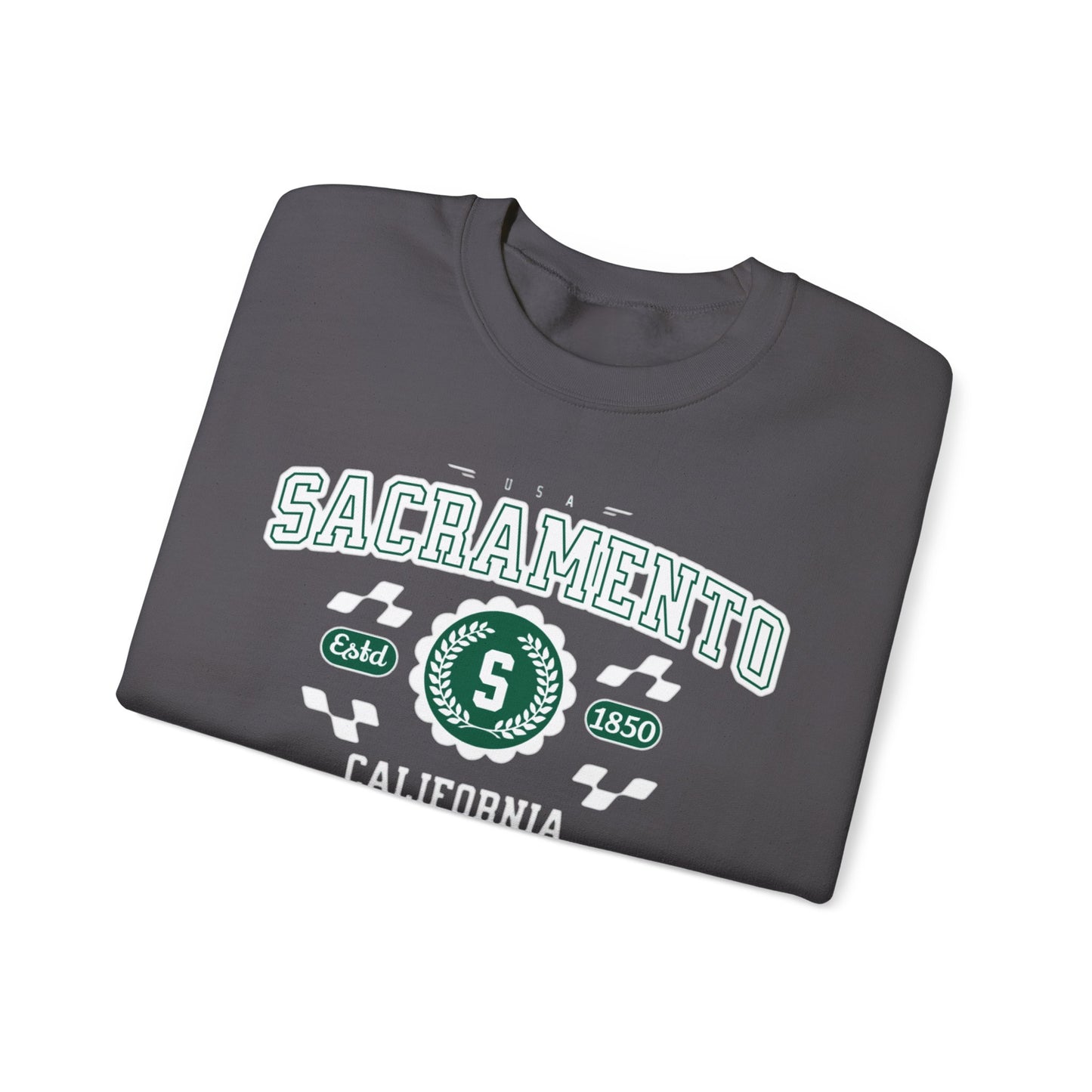 Vintage Sacramento California Athletic Sports Design varsity pullover sweater Crewneck Sweatshirt - Jacketon