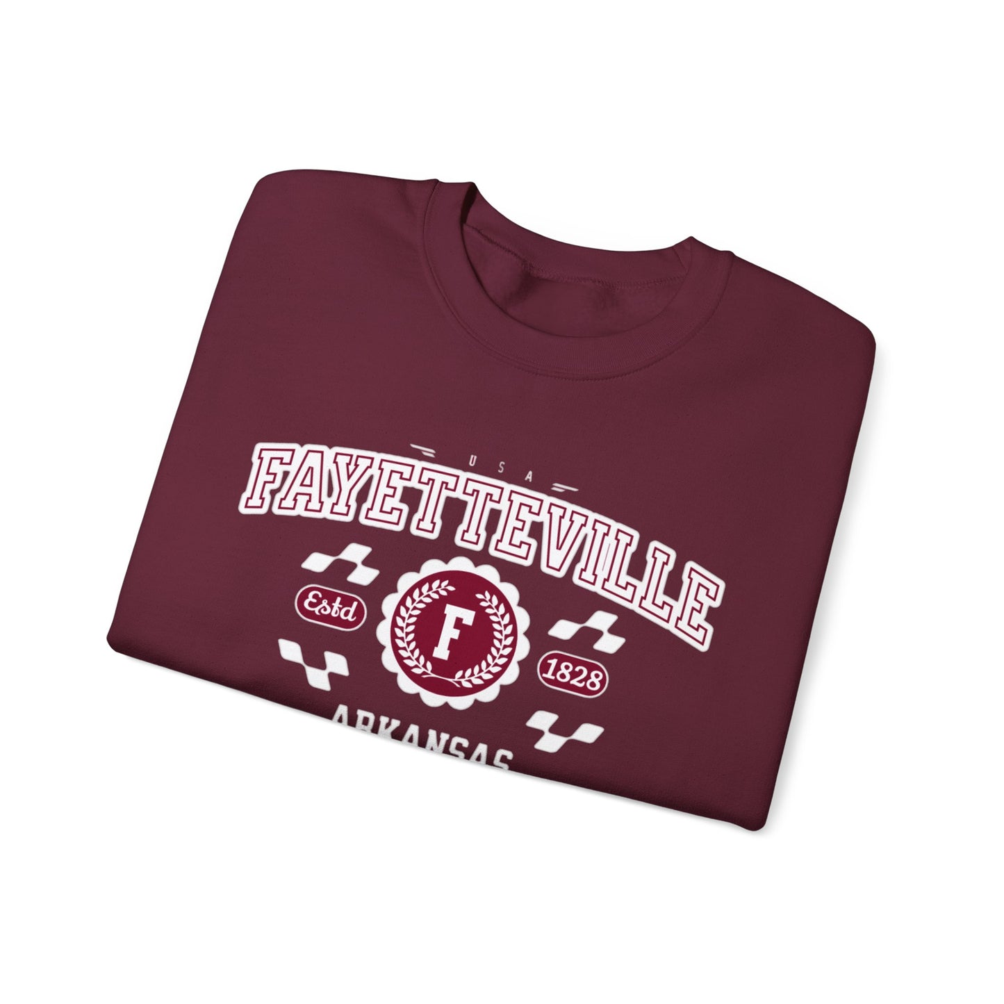 Vintage Fayetteville Arkansas AR Athletic Sports Design varsity pullover sweater Crewneck Sweatshirt - Jacketon
