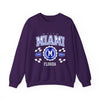 Vintage Miami Florida FL  Athletic Sports Design varsity pullover sweater  Crewneck Sweatshirt - Jacketon