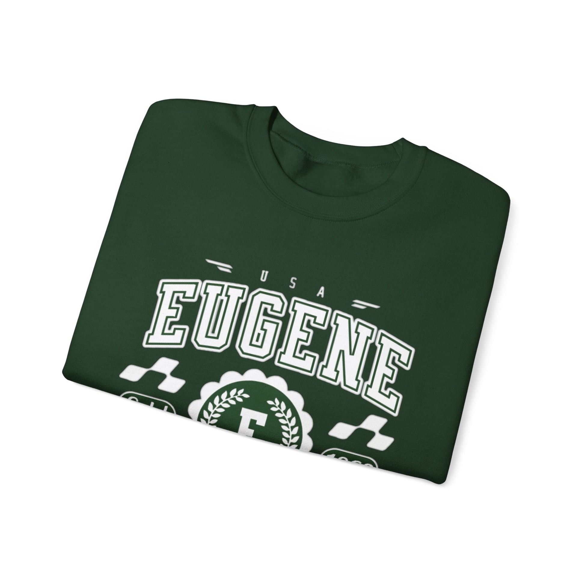 Vintage Eugene Oregon Athletic Sports Design varsity pullover sweater  Crewneck Sweatshirt - Jacketon