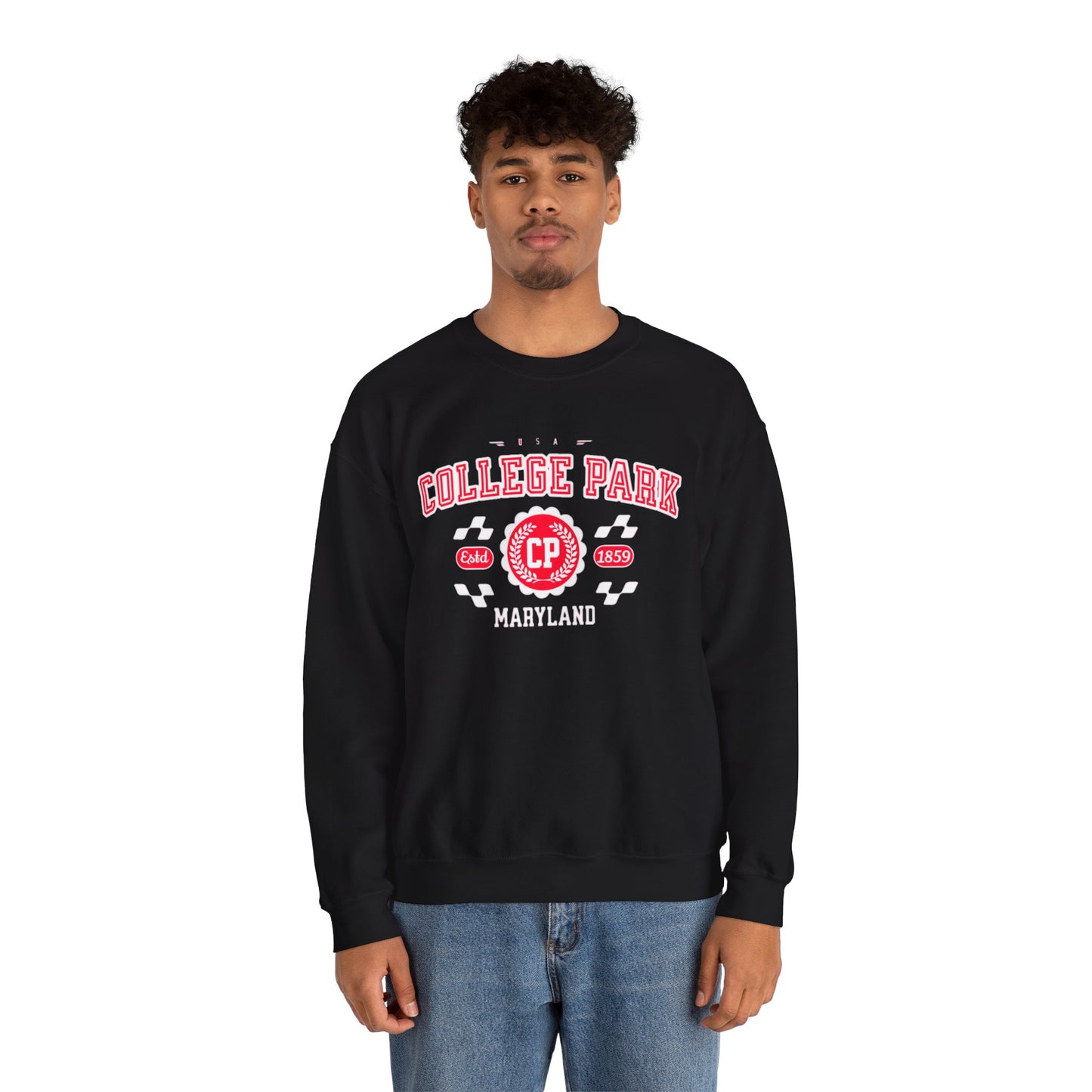 Vintage College Park Maryland Athletic Sports Design varsity sweater Crewneck Sweatshirt - Jacketon