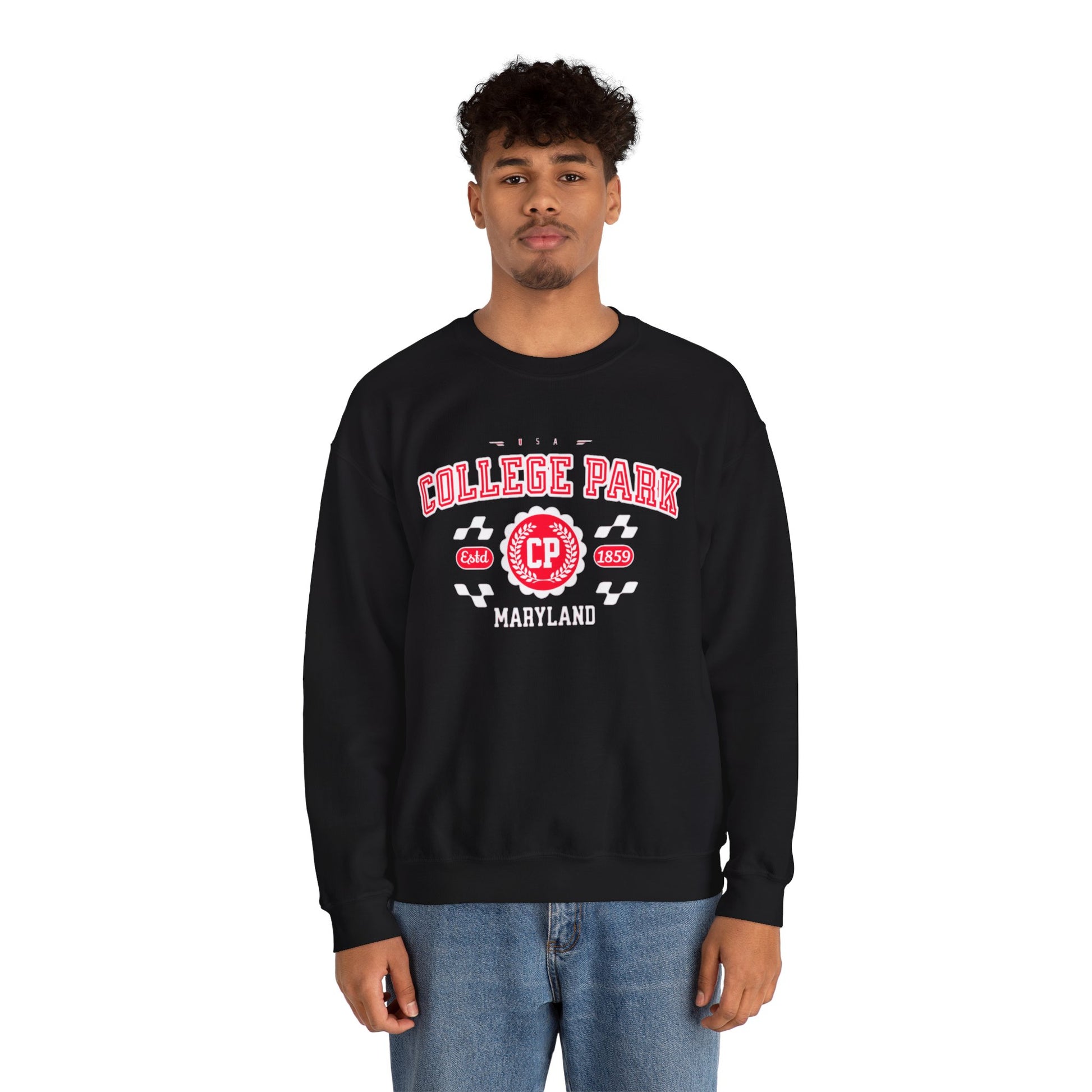 Vintage College Park Maryland Athletic Sports Design varsity sweater Crewneck Sweatshirt - Jacketon