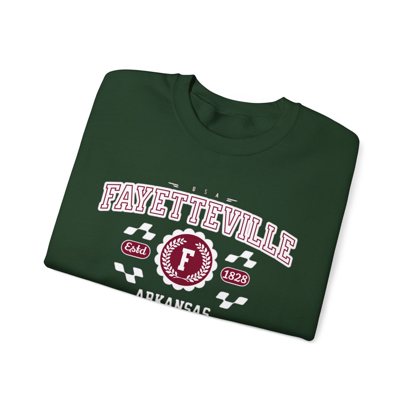 Vintage Fayetteville Arkansas AR Athletic Sports Design varsity pullover sweater Crewneck Sweatshirt - Jacketon