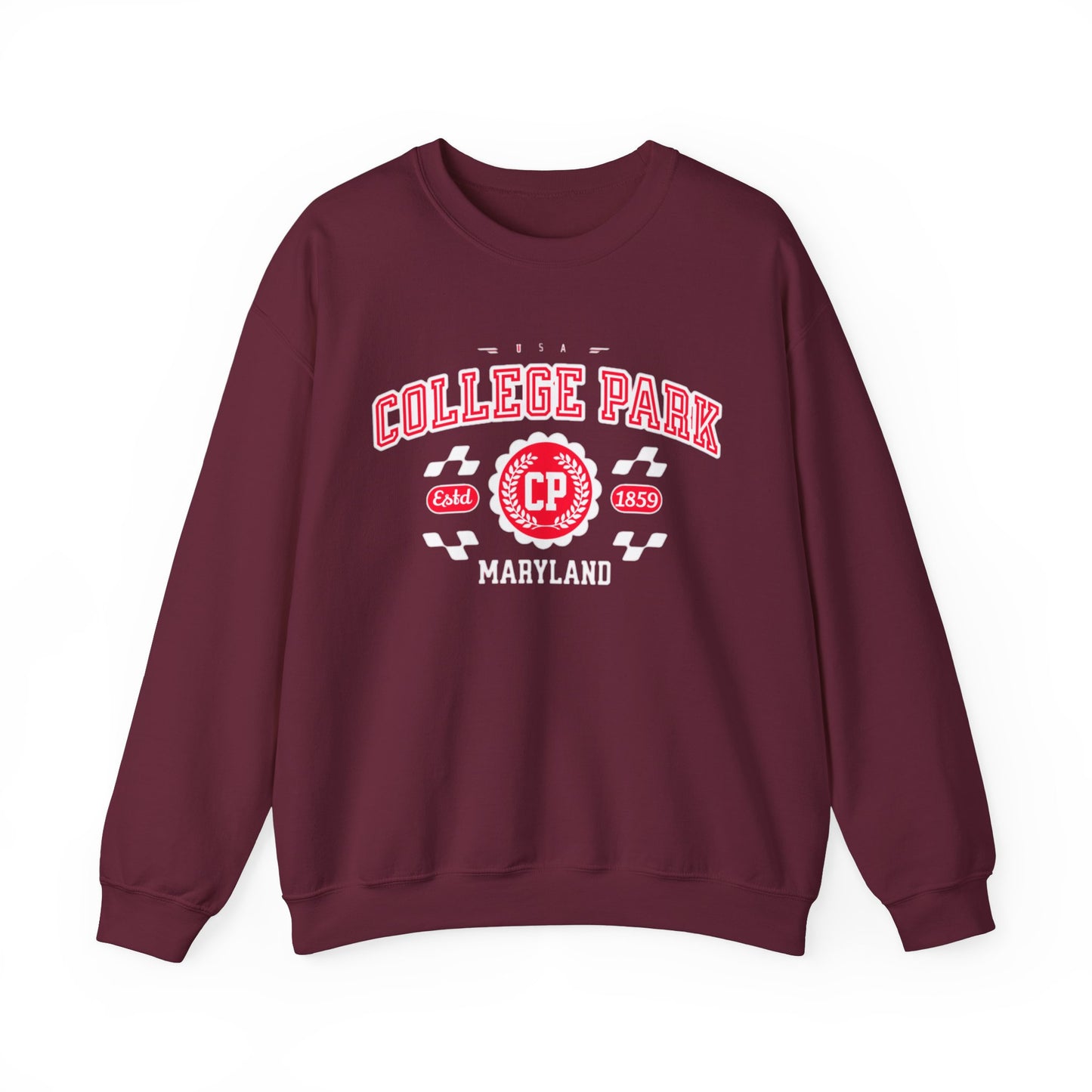 Vintage College Park Maryland Athletic Sports Design varsity sweater Crewneck Sweatshirt - Jacketon