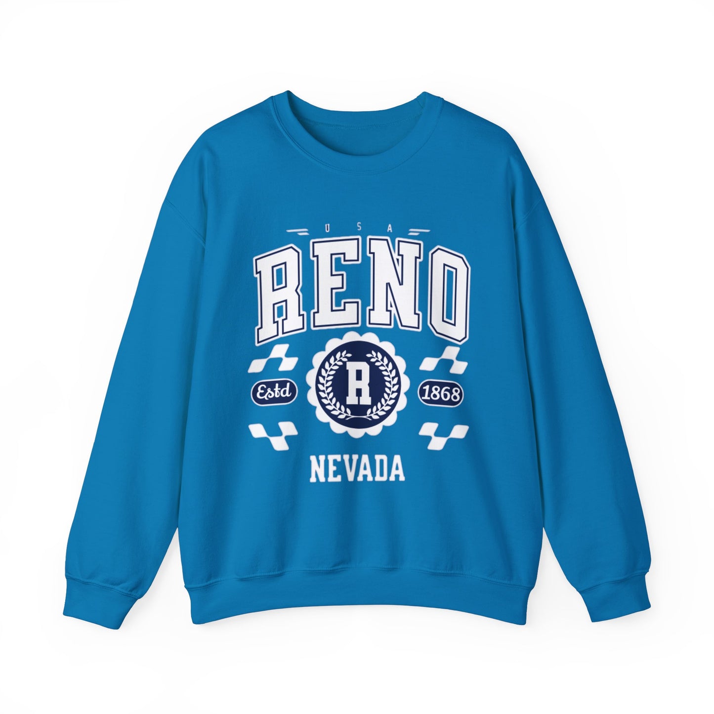 Vintage Reno Nevada Vintage Athletic Sports Design varsity pullover sweater  Crewneck Sweatshirt - Jacketon