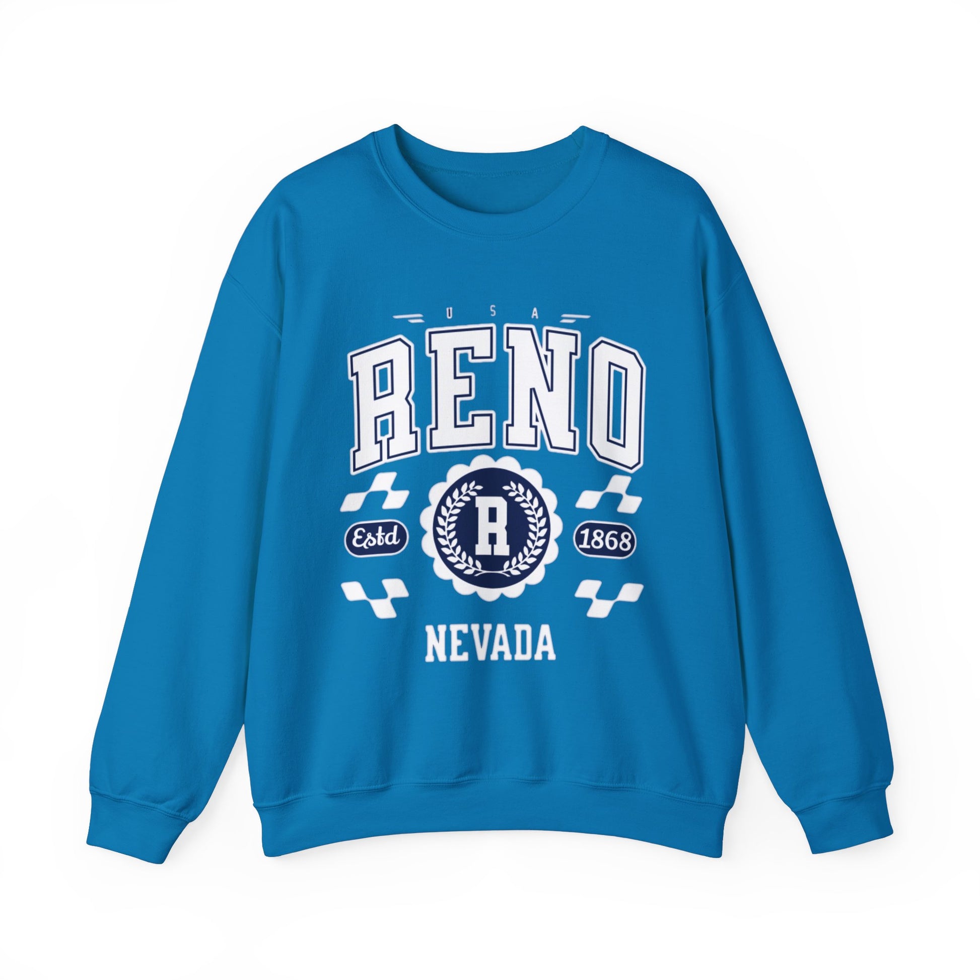 Vintage Reno Nevada Vintage Athletic Sports Design varsity pullover sweater  Crewneck Sweatshirt - Jacketon