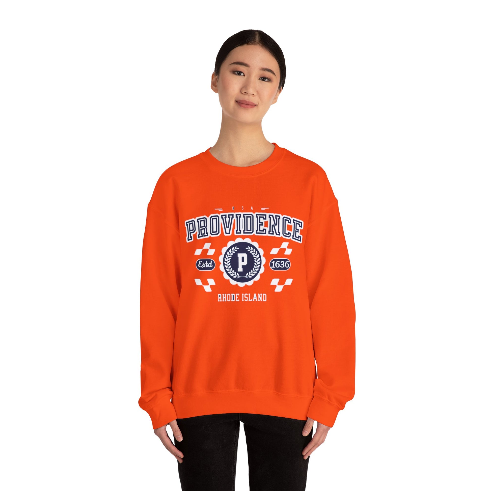 Vintage Providence Rhode Island Athletic Sports Design varsity pullover sweater Crewneck Sweatshirt - Jacketon