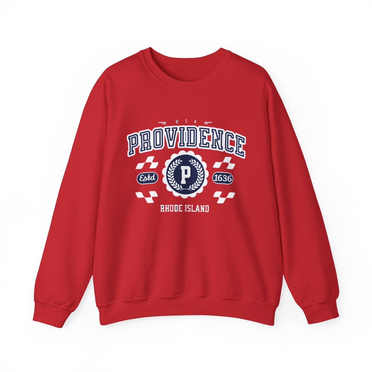 Vintage Providence Rhode Island Athletic Sports Design varsity pullover sweater Crewneck Sweatshirt - Jacketon
