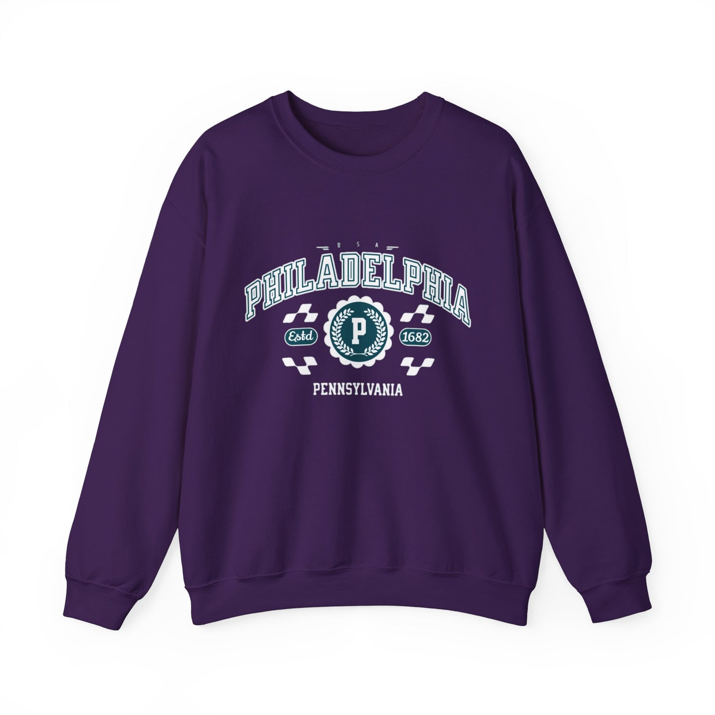 Vintage Philadelphia Pennsylvania Athletic Sports Design varsity pullover sweater Crewneck Sweatshirt - Jacketon