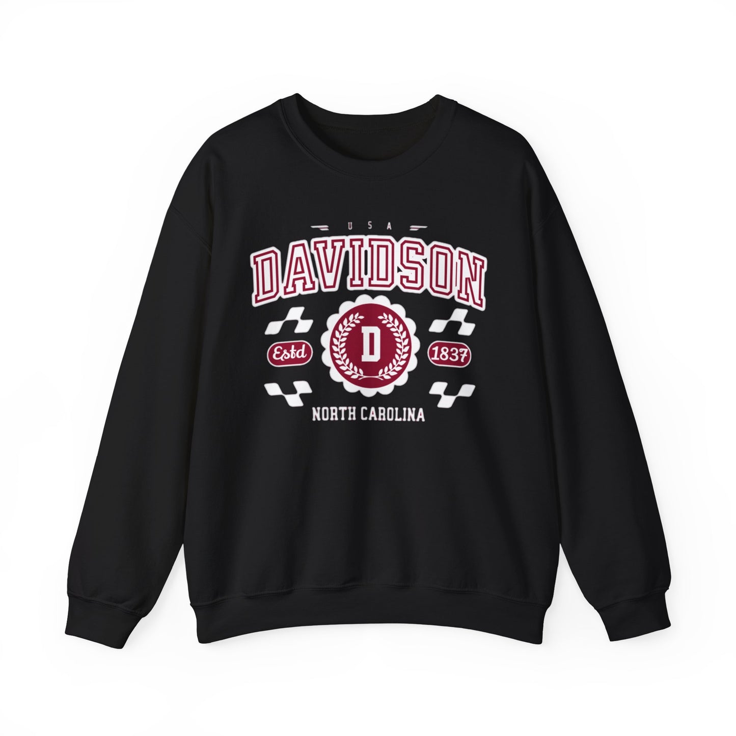 Vintage Davidson North Carolina NC Athletic Sports Design varsity pullover sweater  Crewneck Sweatshirt - Jacketon