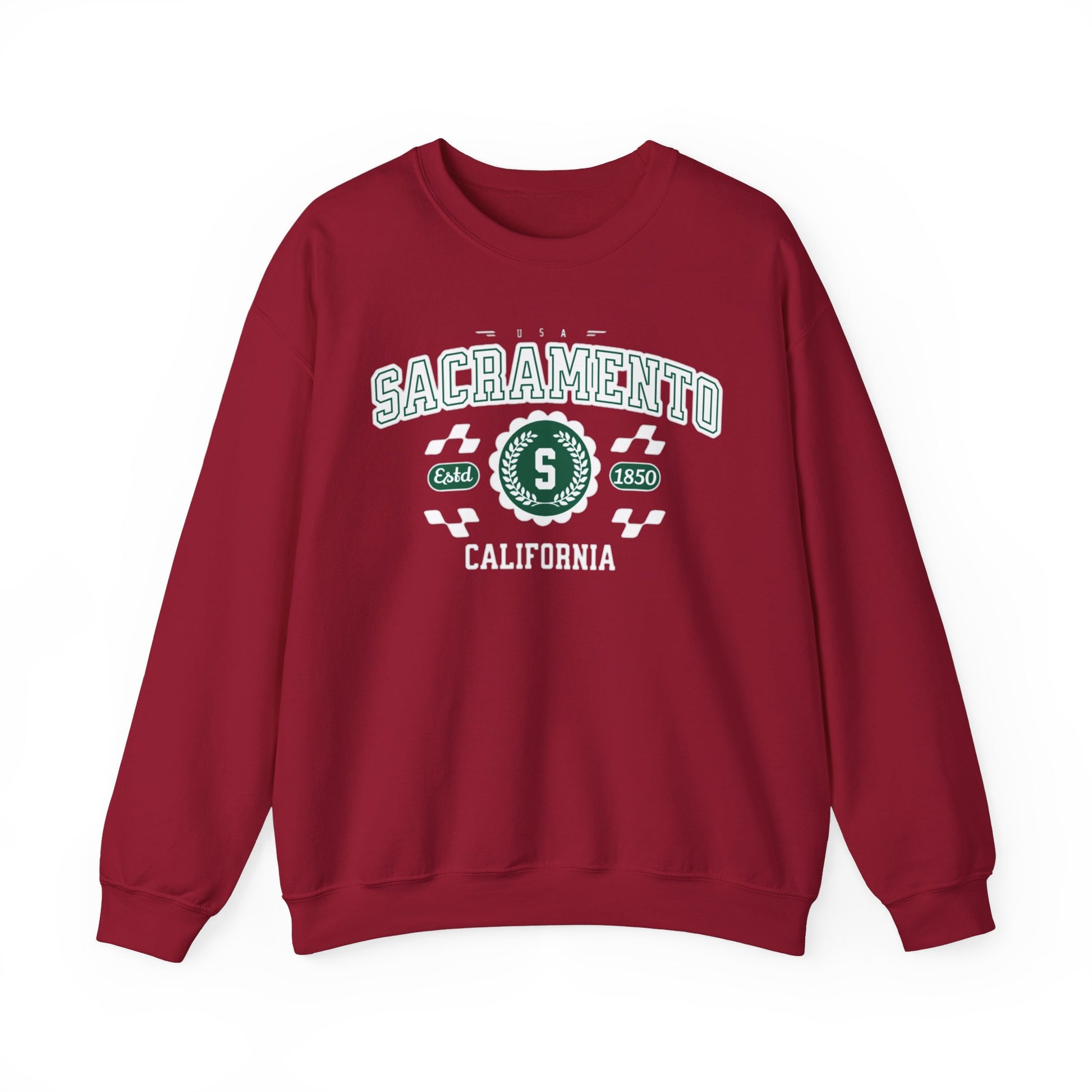 Vintage Sacramento California Athletic Sports Design varsity pullover sweater Crewneck Sweatshirt - Jacketon