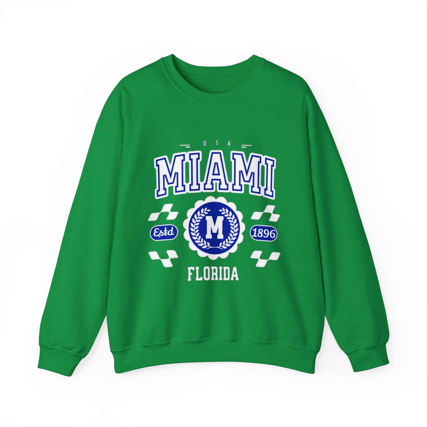 Vintage Miami Florida FL  Athletic Sports Design varsity pullover sweater  Crewneck Sweatshirt - Jacketon