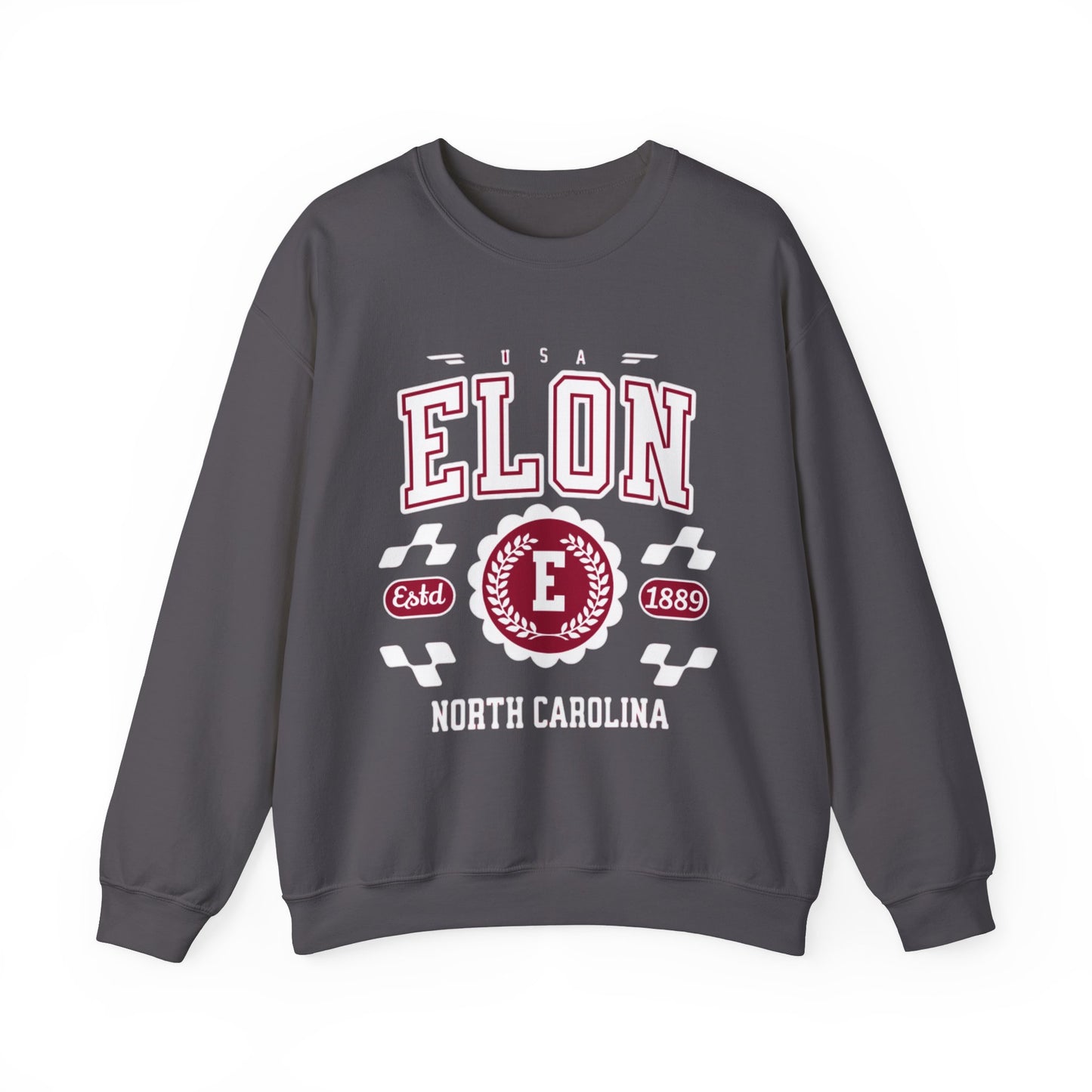 Vintage Elon North Carolina NC Athletic Sports Design varsity pullover sweater Crewneck Sweatshirt - Jacketon
