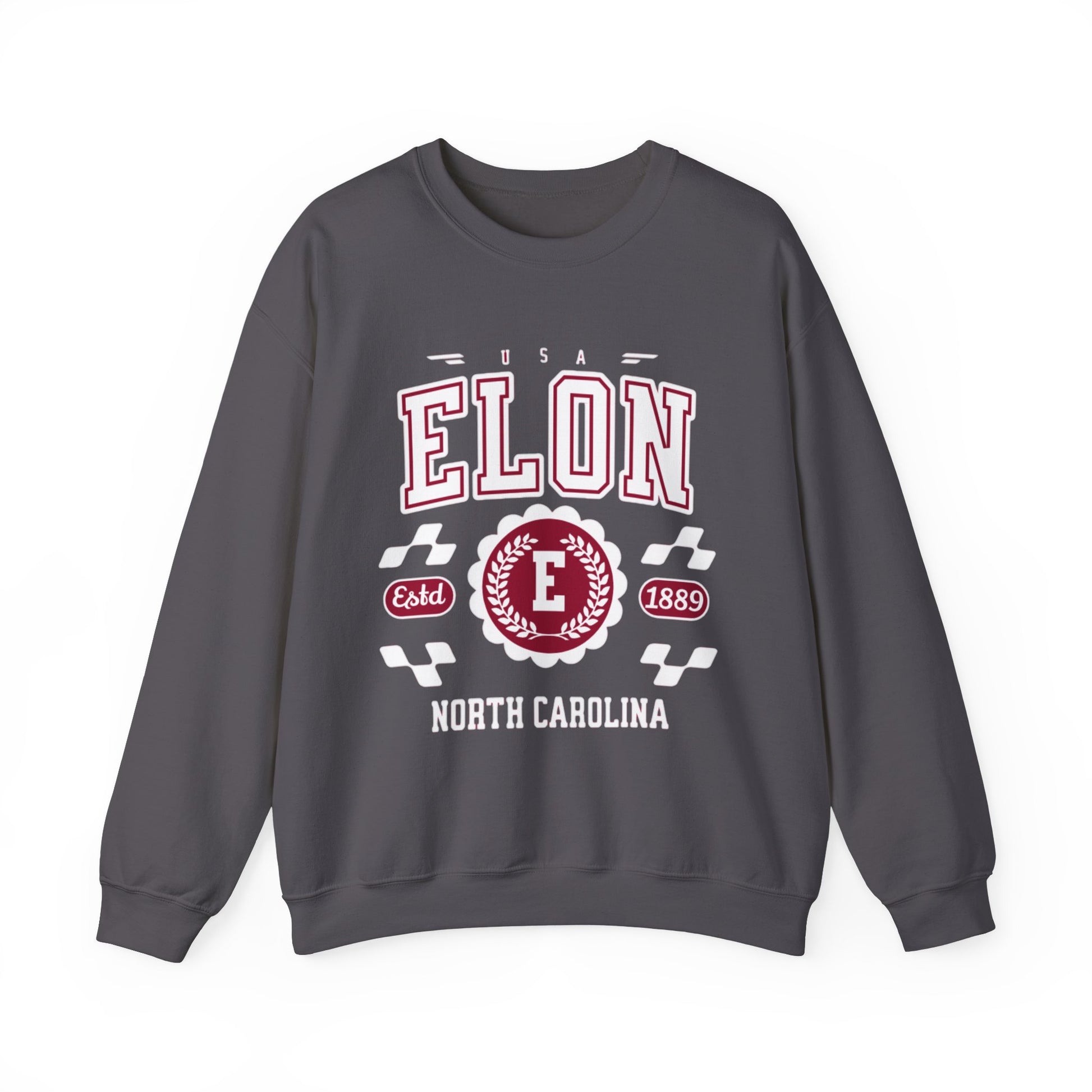 Vintage Elon North Carolina NC Athletic Sports Design varsity pullover sweater Crewneck Sweatshirt - Jacketon