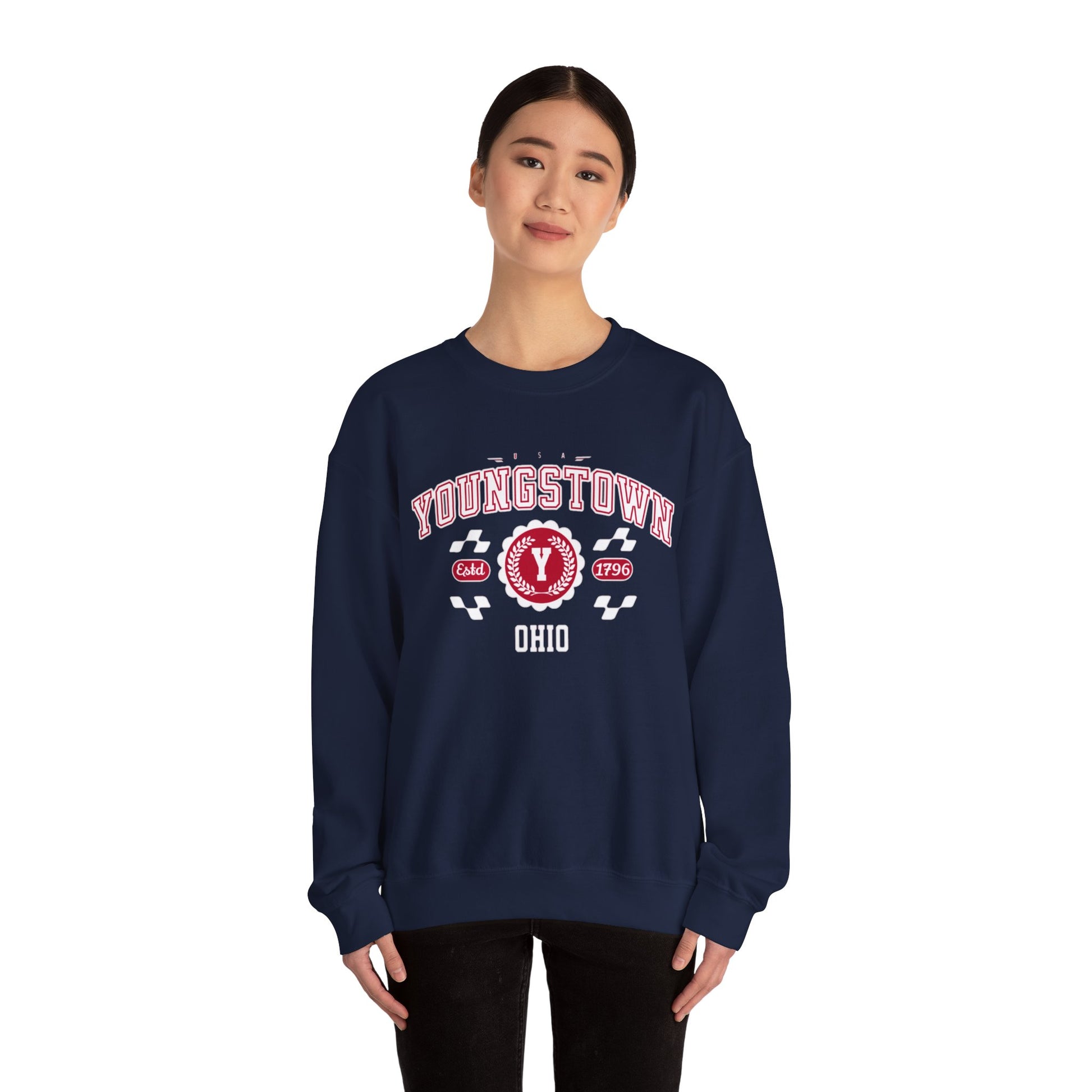 Vintage Youngstown Ohio Athletic Sports Design varsity pullover sweater  Crewneck Sweatshirt - Jacketon