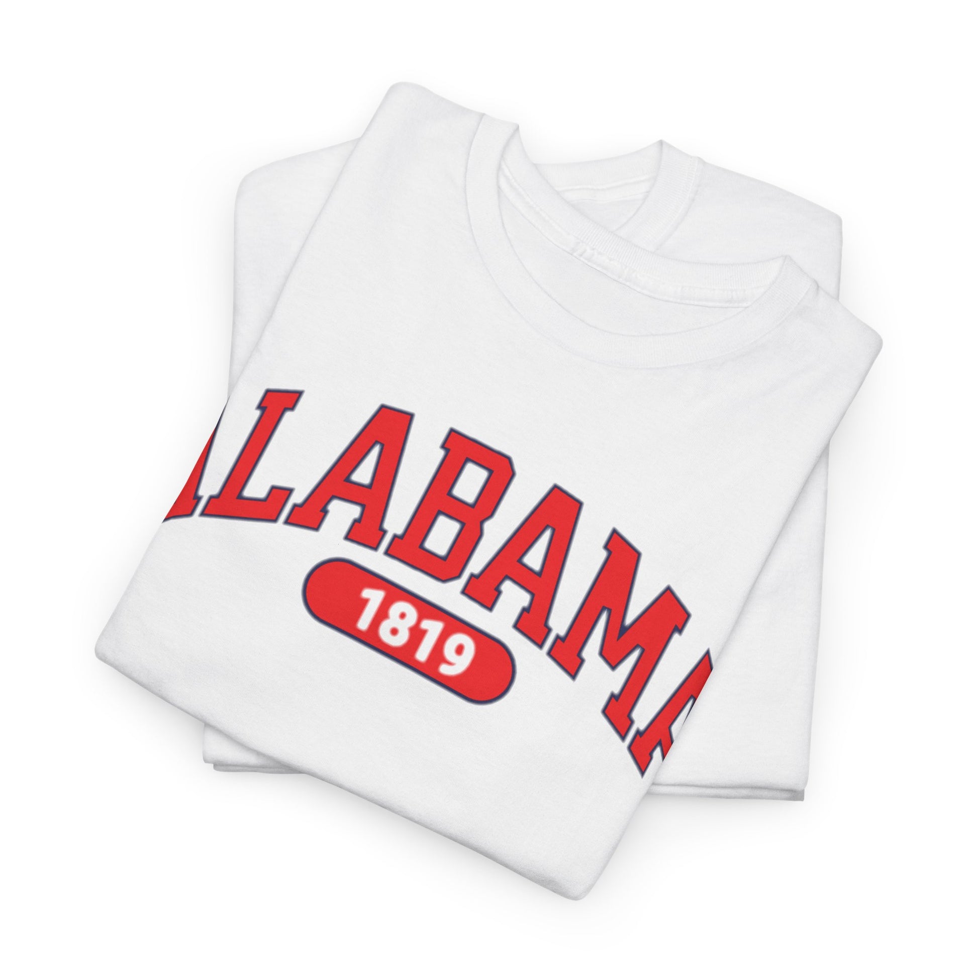 Alabama 1819 Unisex Heavy Cotton Tee, Soft Casual T-Shirt, Gift for Alabama Fans, Retro Style Tee, College Spirit Wear, - Jacketon