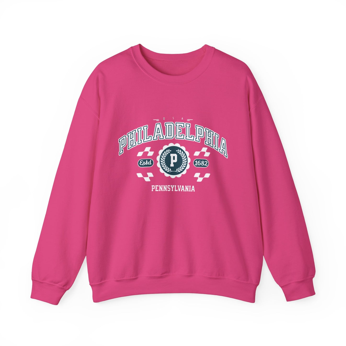 Vintage Philadelphia Pennsylvania Athletic Sports Design varsity pullover sweater Crewneck Sweatshirt - Jacketon