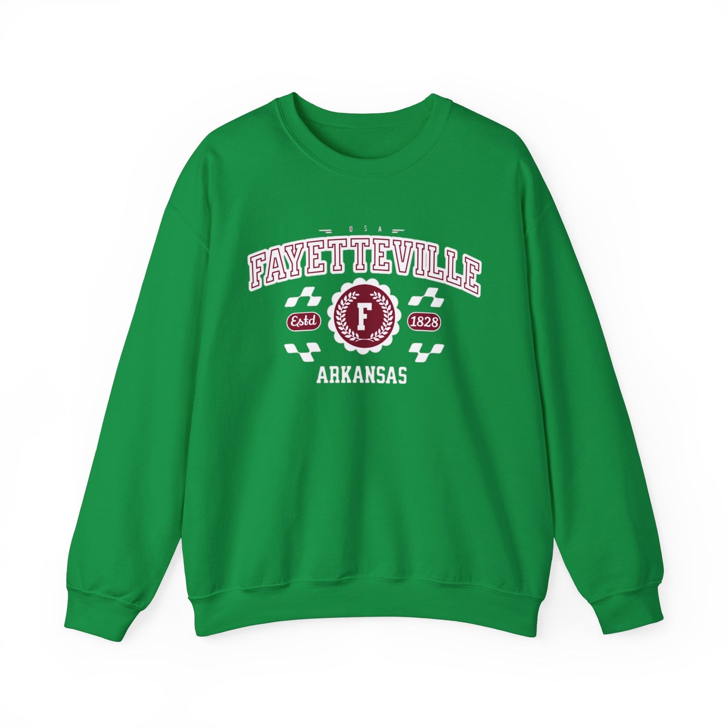 Vintage Fayetteville Arkansas AR Athletic Sports Design varsity pullover sweater Crewneck Sweatshirt - Jacketon