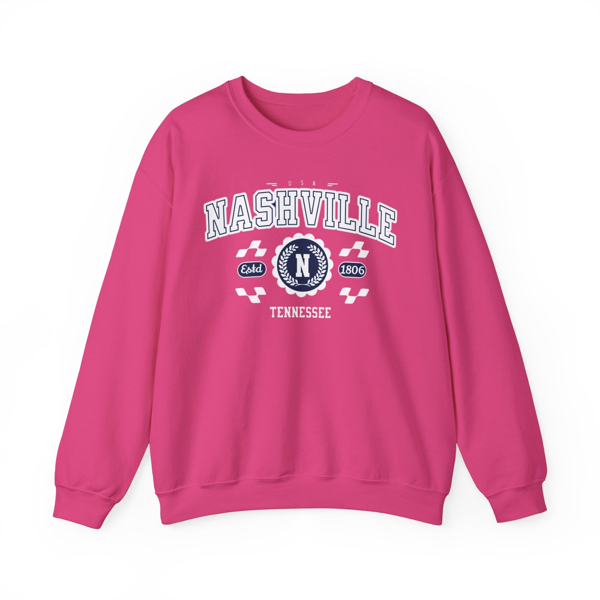 Vintage Nashville Tennessee Athletic Sports Design varsity pullover sweater  Crewneck Sweatshirt - Jacketon