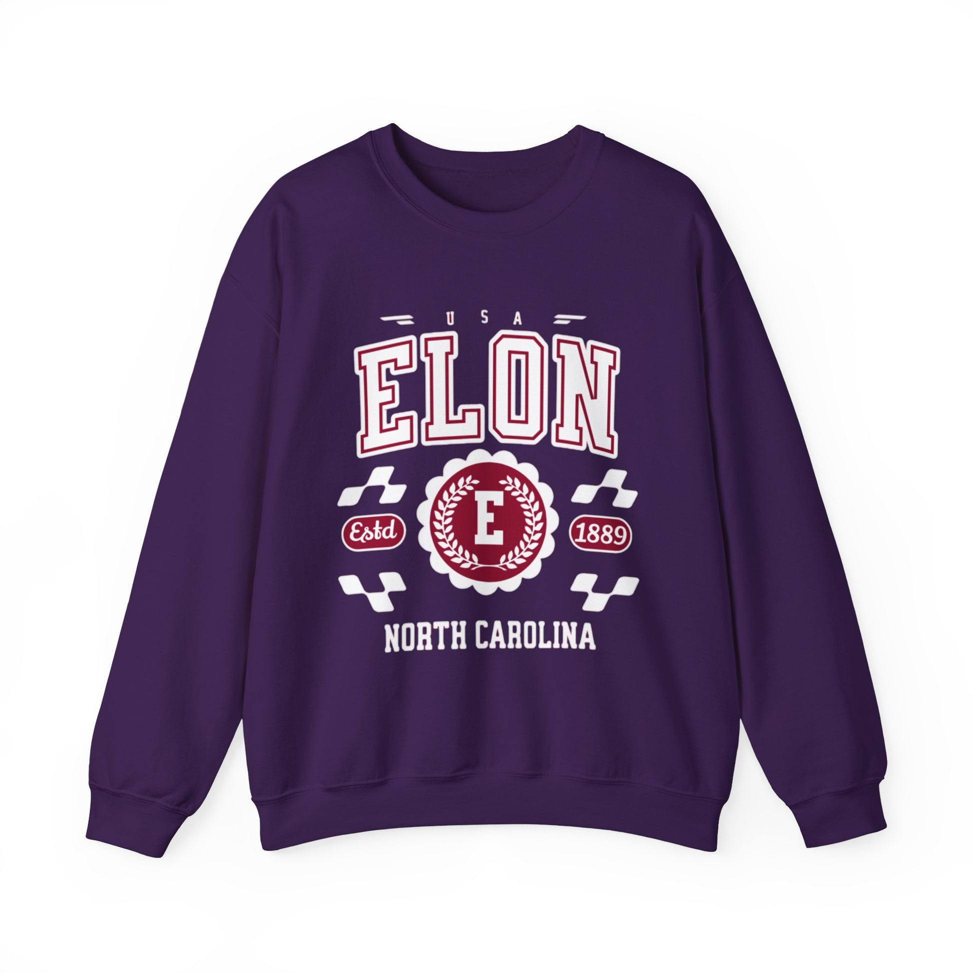 Vintage Elon North Carolina NC Athletic Sports Design varsity pullover sweater Crewneck Sweatshirt - Jacketon