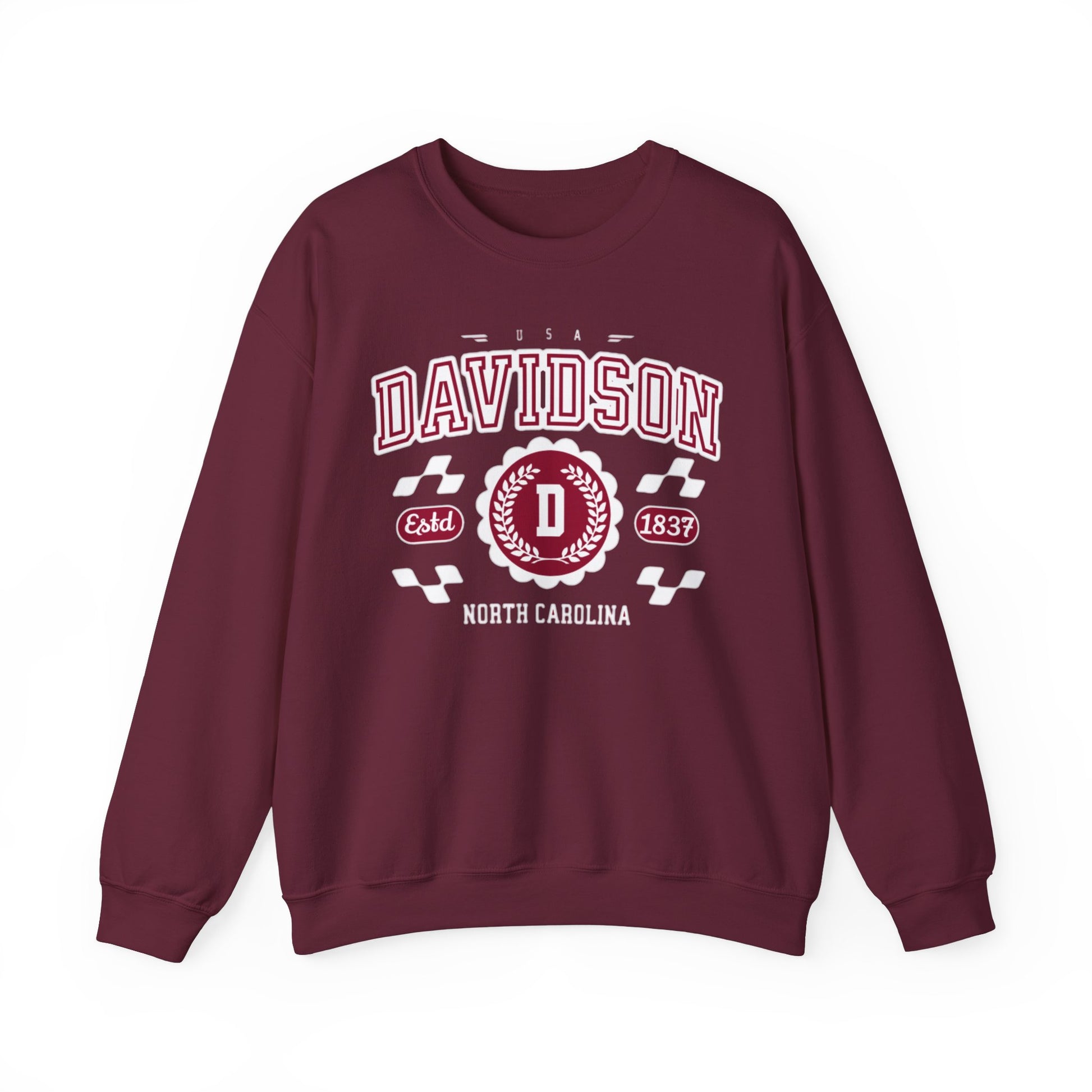Vintage Davidson North Carolina NC Athletic Sports Design varsity pullover sweater  Crewneck Sweatshirt - Jacketon