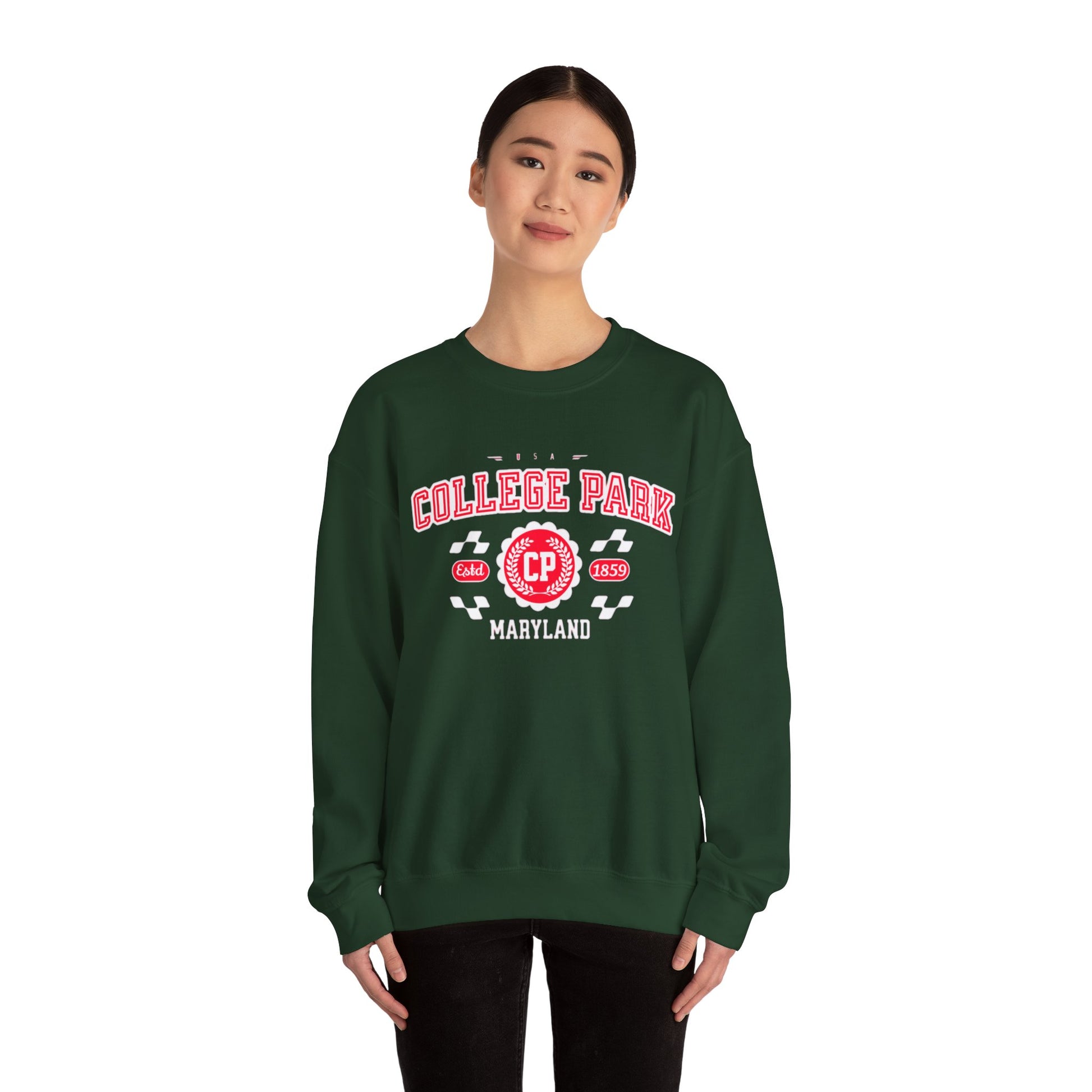 Vintage College Park Maryland Athletic Sports Design varsity sweater Crewneck Sweatshirt - Jacketon