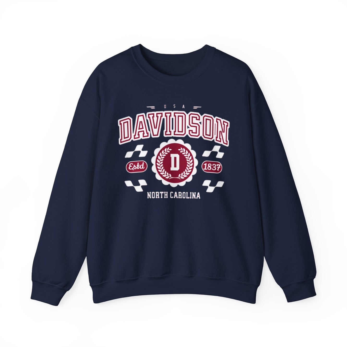 Vintage Davidson North Carolina NC Athletic Sports Design varsity pullover sweater  Crewneck Sweatshirt - Jacketon