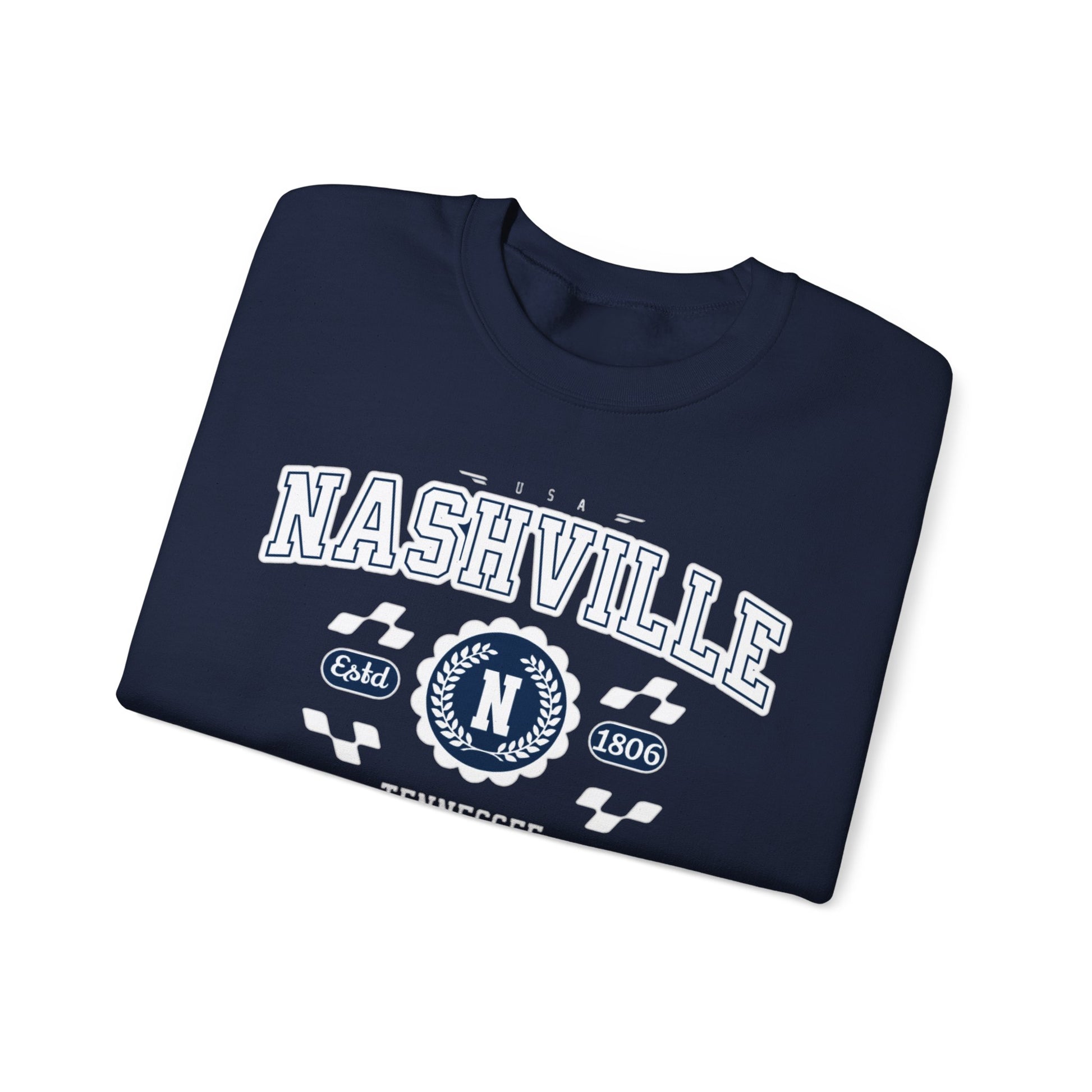 Vintage Nashville Tennessee Athletic Sports Design varsity pullover sweater  Crewneck Sweatshirt - Jacketon