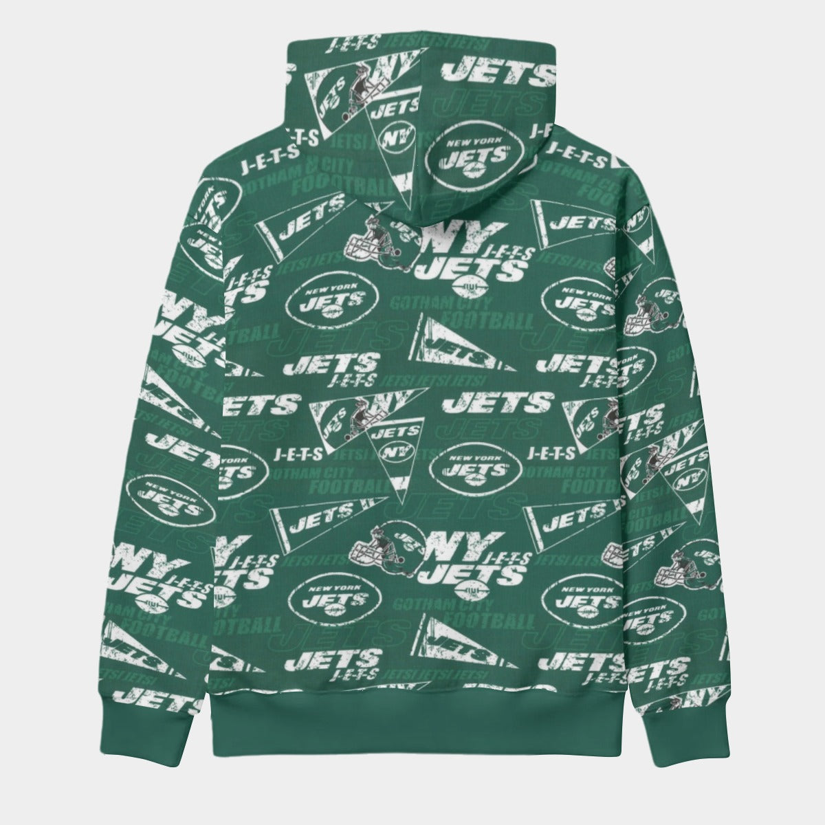 New York Jets Classic Pullover Hoodie with Front Pocket and Drawstring