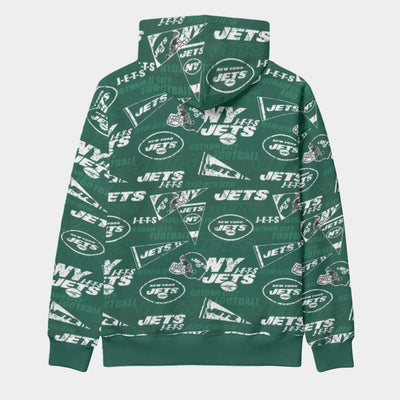 New York Jets Classic Pullover Hoodie with Front Pocket and Drawstring