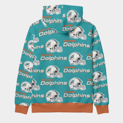 Miami Dolphins Classic Pullover Hoodie with Front Pocket and Drawstring