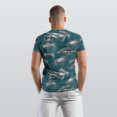 All Over Print Philadelphia Eagles T Shirt for Casual Wear