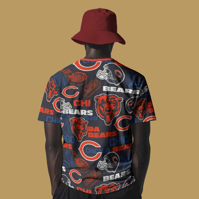 All Over Print Chicago Bears T Shirt for Men and Women