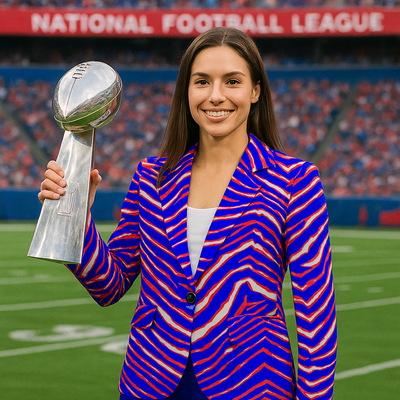 Buffalo Bills Zubaz Casual Flat Lapel Collar Blazer