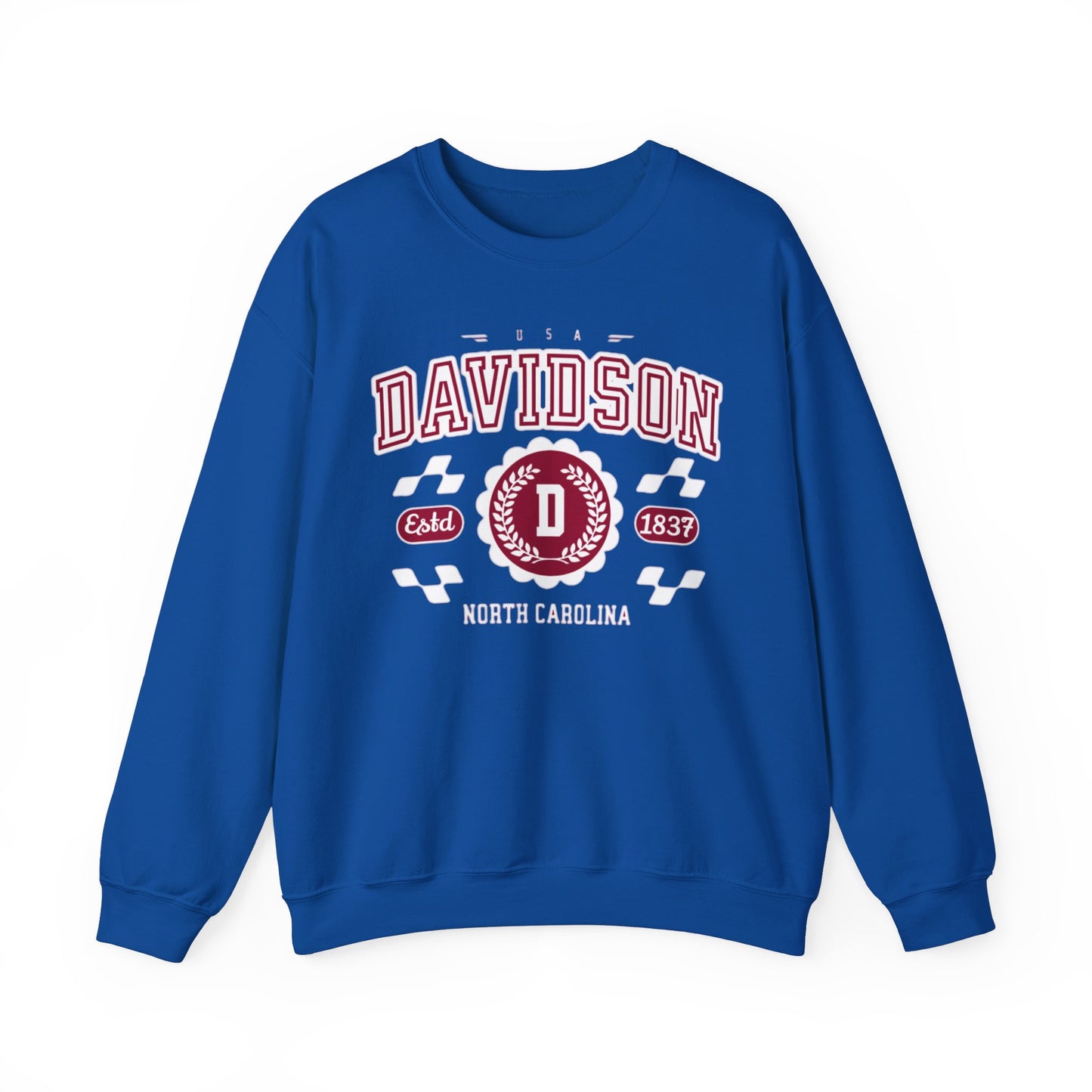 Vintage Davidson North Carolina NC Athletic Sports Design varsity pullover sweater  Crewneck Sweatshirt - Jacketon