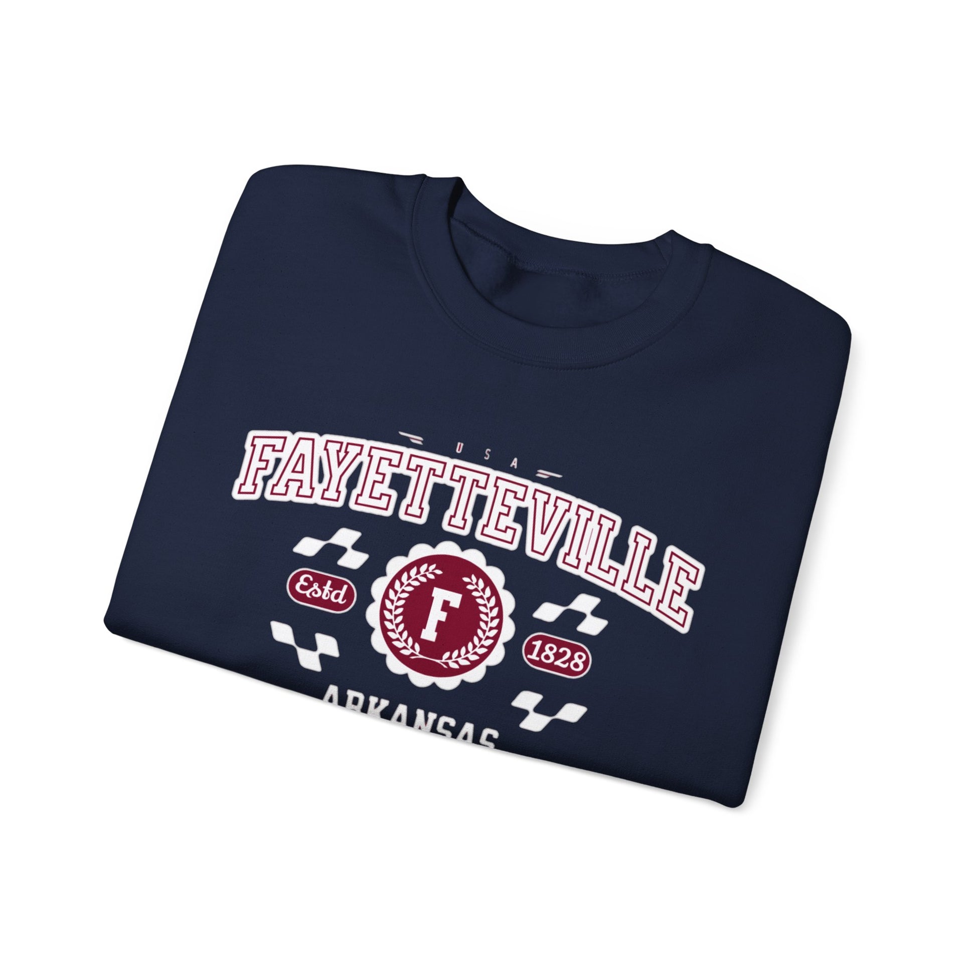 Vintage Fayetteville Arkansas AR Athletic Sports Design varsity pullover sweater Crewneck Sweatshirt - Jacketon