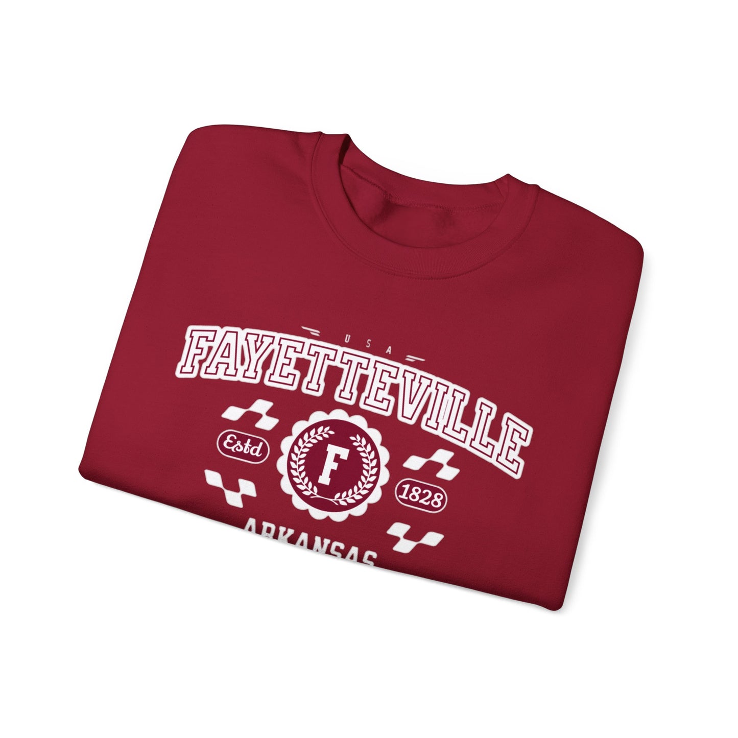 Vintage Fayetteville Arkansas AR Athletic Sports Design varsity pullover sweater Crewneck Sweatshirt - Jacketon