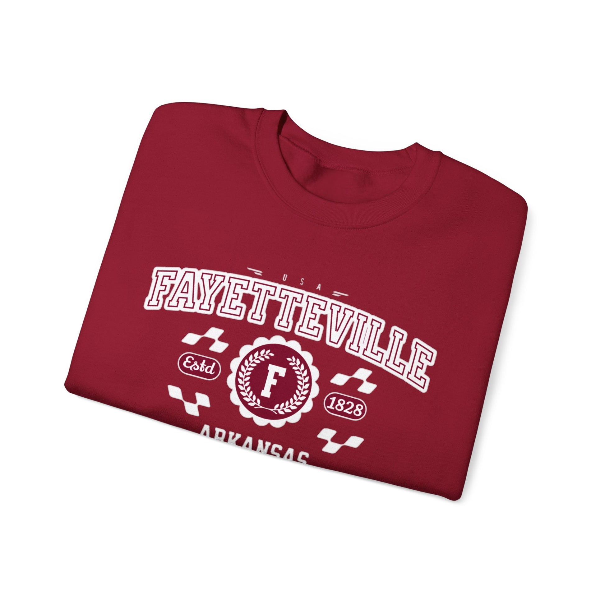 Vintage Fayetteville Arkansas AR Athletic Sports Design varsity pullover sweater Crewneck Sweatshirt - Jacketon