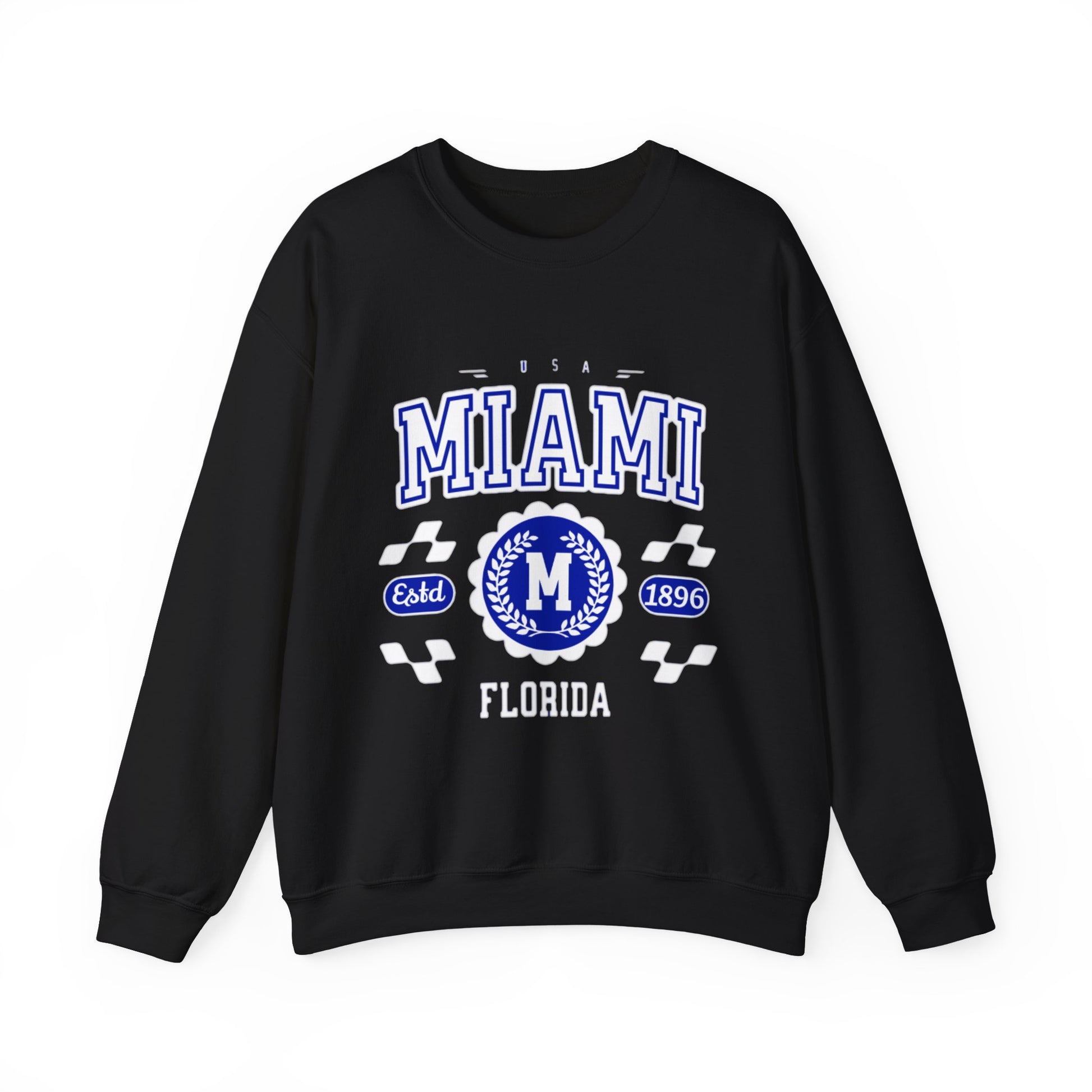 Vintage Miami Florida FL  Athletic Sports Design varsity pullover sweater  Crewneck Sweatshirt - Jacketon