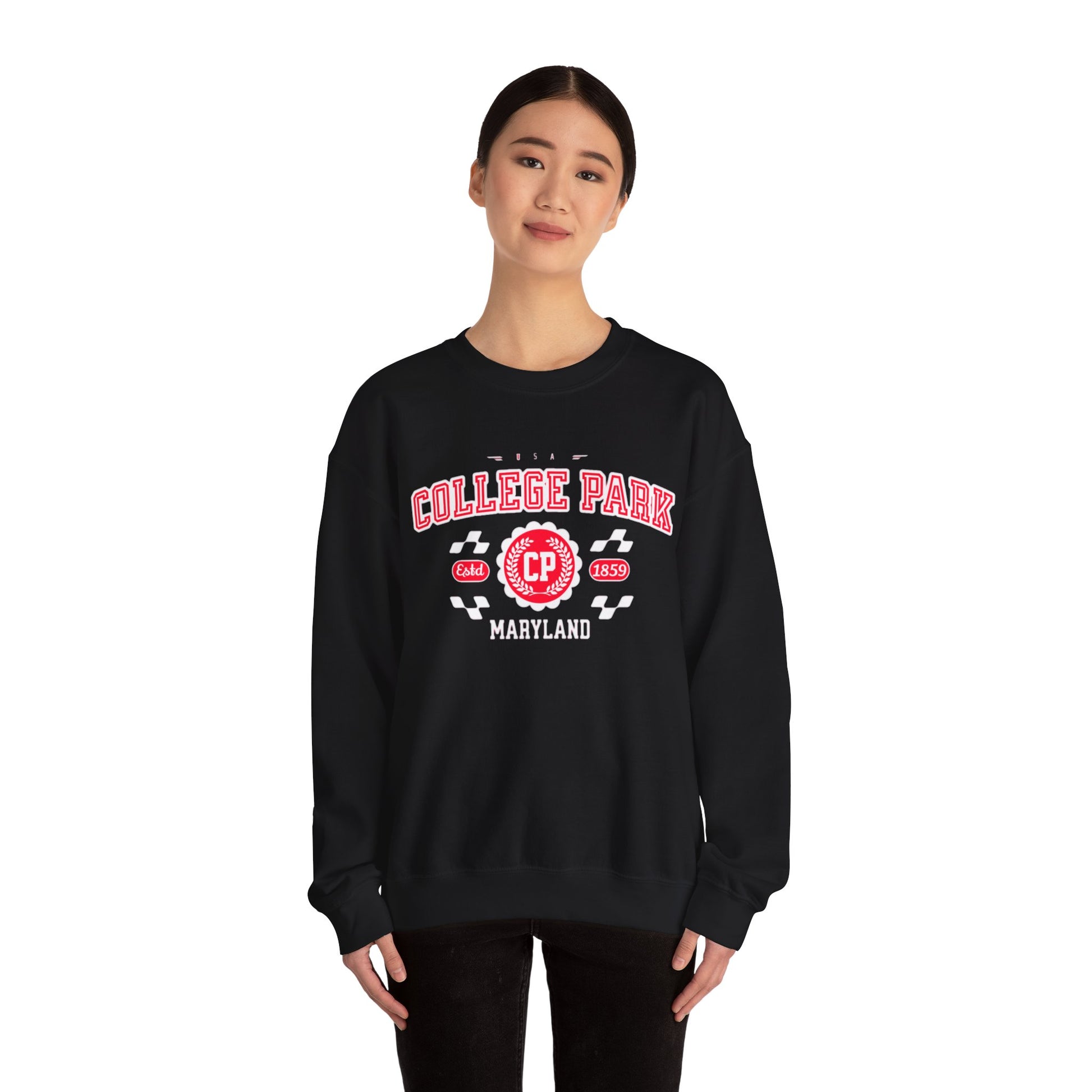Vintage College Park Maryland Athletic Sports Design varsity sweater Crewneck Sweatshirt - Jacketon