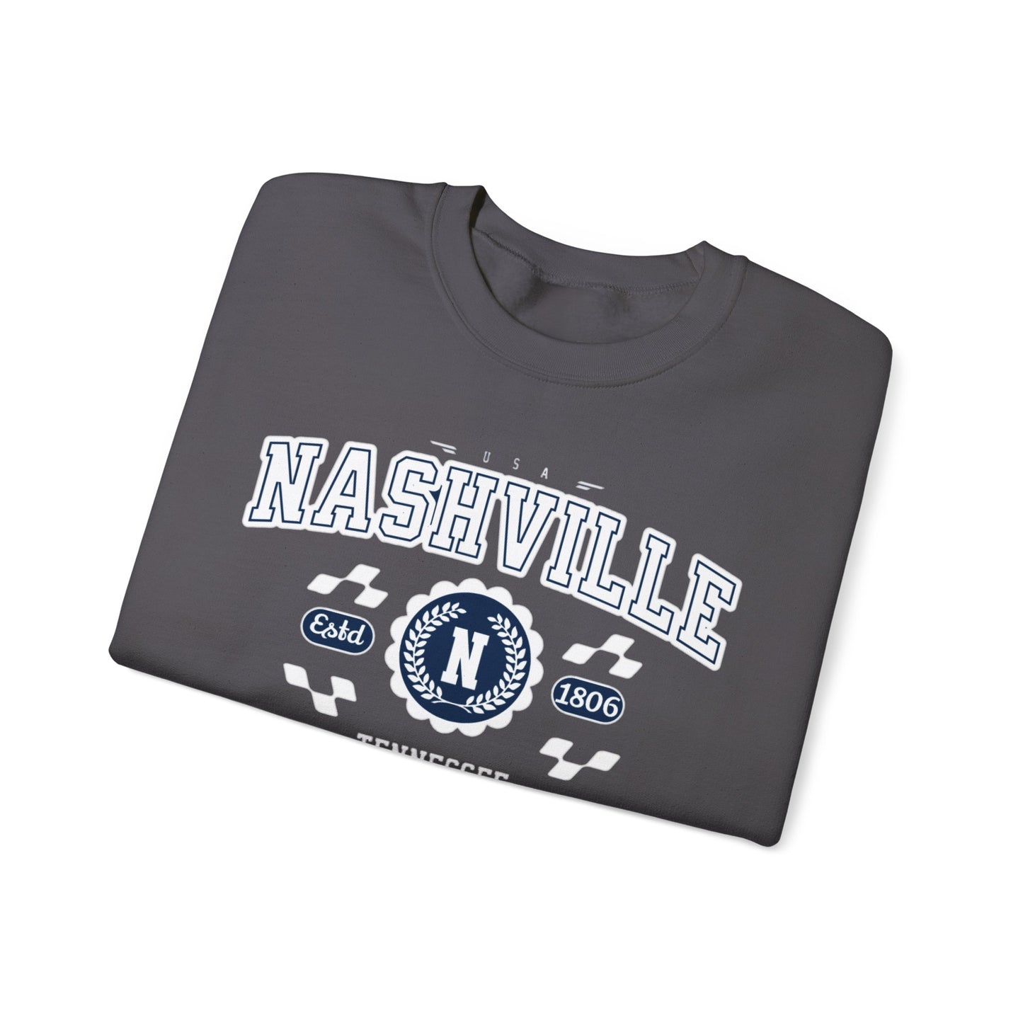 Vintage Nashville Tennessee Athletic Sports Design varsity pullover sweater  Crewneck Sweatshirt - Jacketon