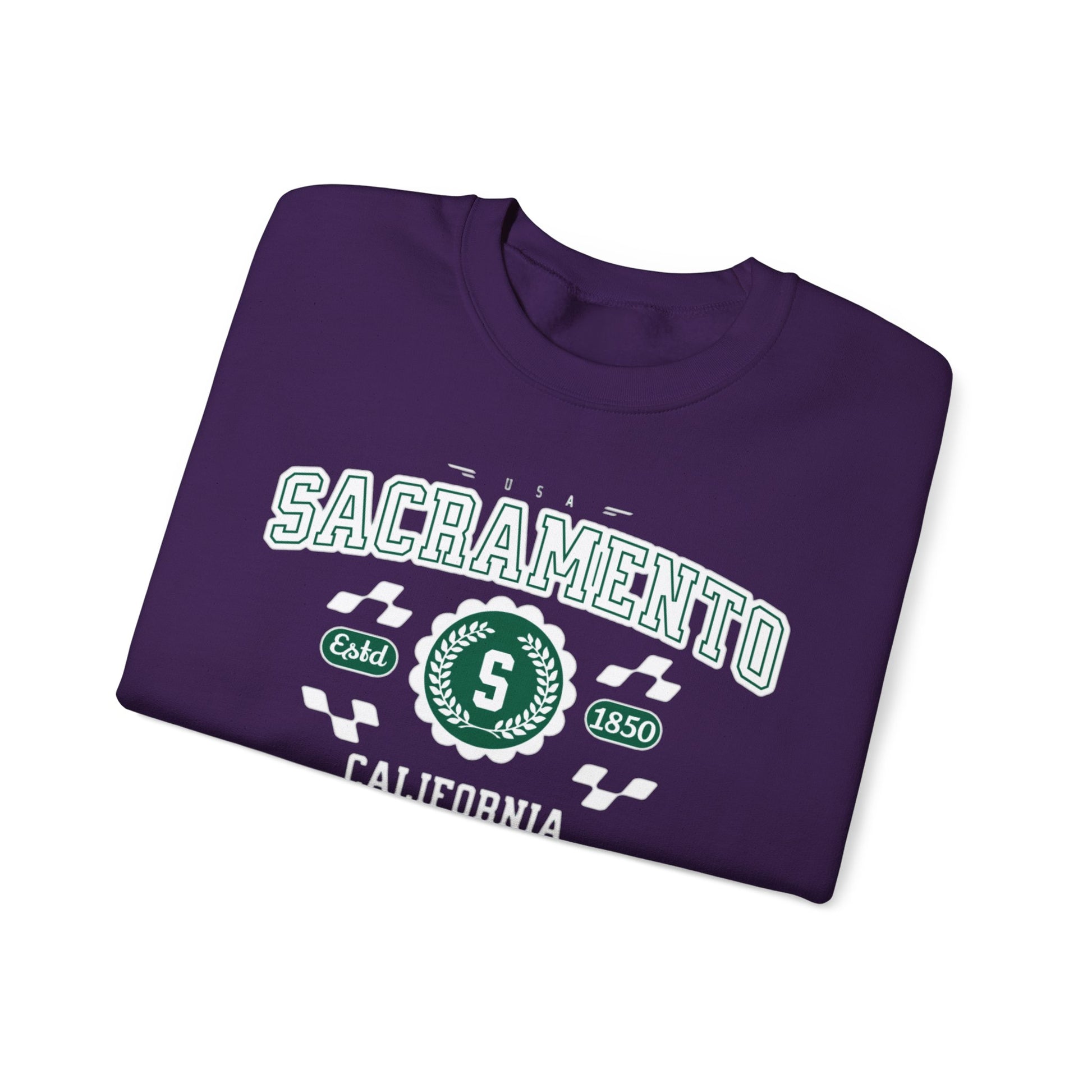 Vintage Sacramento California Athletic Sports Design varsity pullover sweater Crewneck Sweatshirt - Jacketon