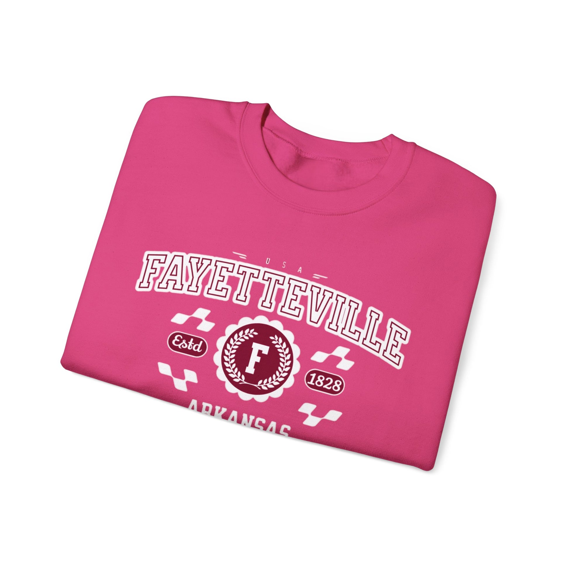 Vintage Fayetteville Arkansas AR Athletic Sports Design varsity pullover sweater Crewneck Sweatshirt - Jacketon
