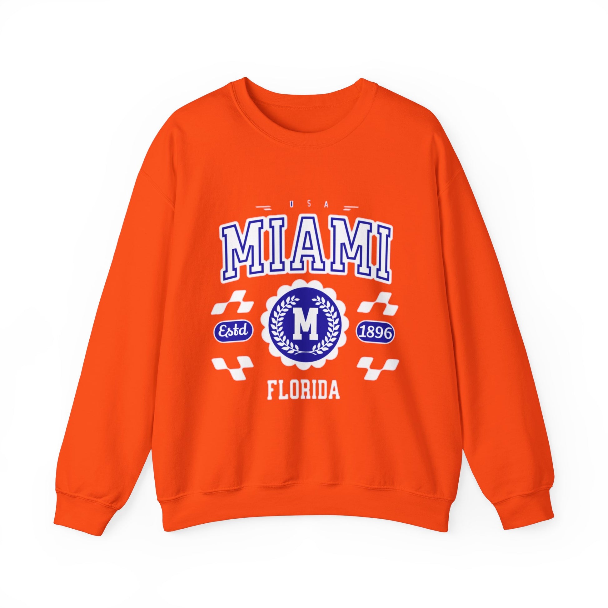 Vintage Miami Florida FL  Athletic Sports Design varsity pullover sweater  Crewneck Sweatshirt - Jacketon