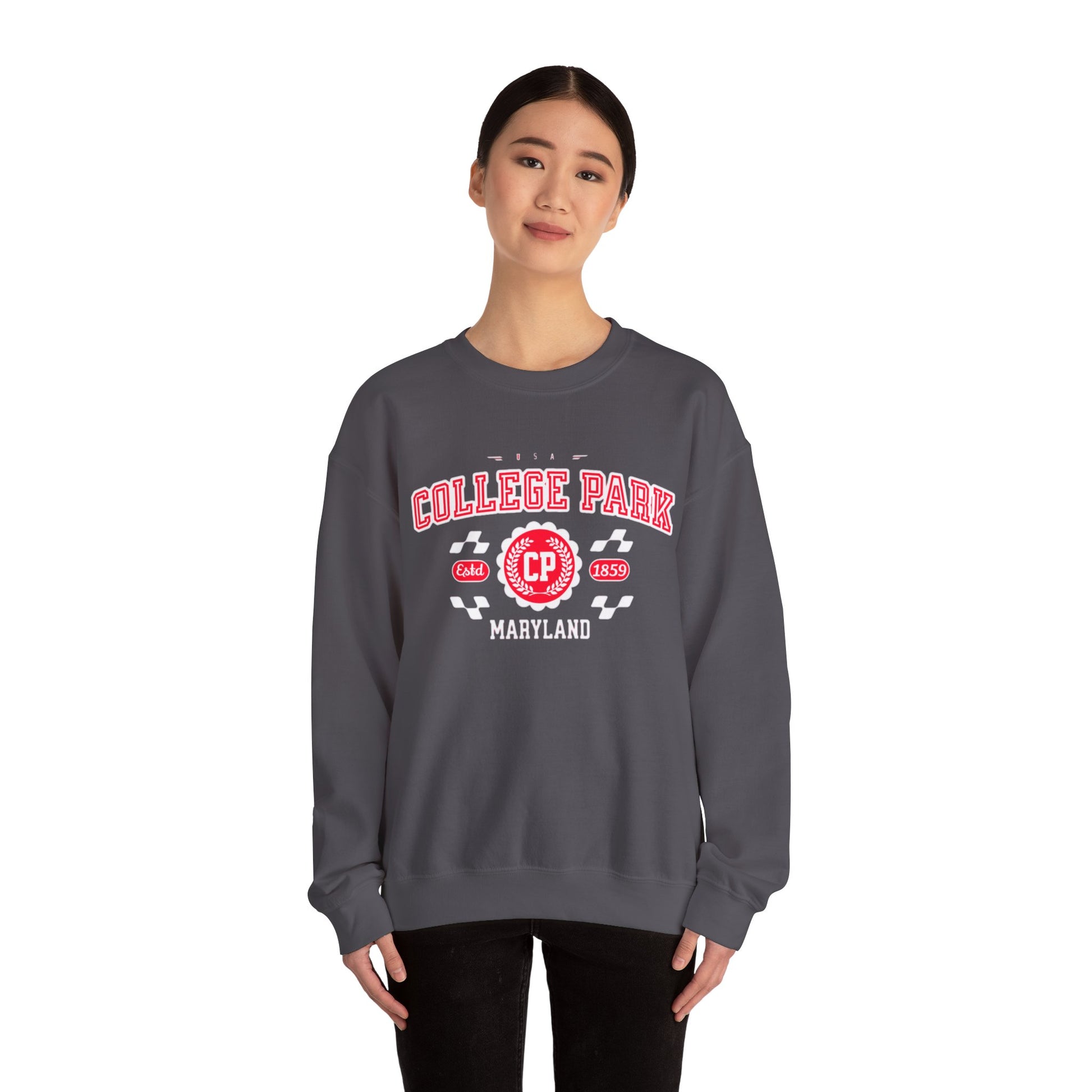 Vintage College Park Maryland Athletic Sports Design varsity sweater Crewneck Sweatshirt - Jacketon